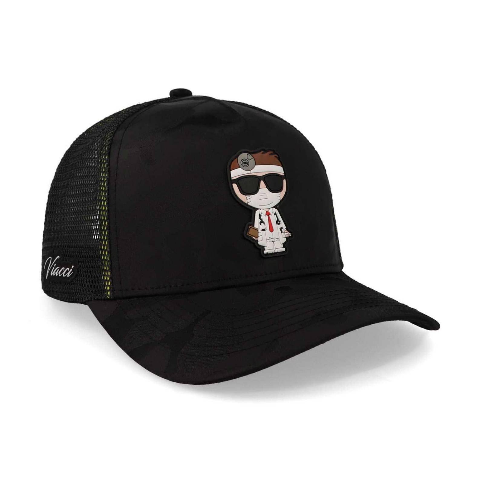 Gorra Viacci Doctor Trucker Camo Negro Unitalla