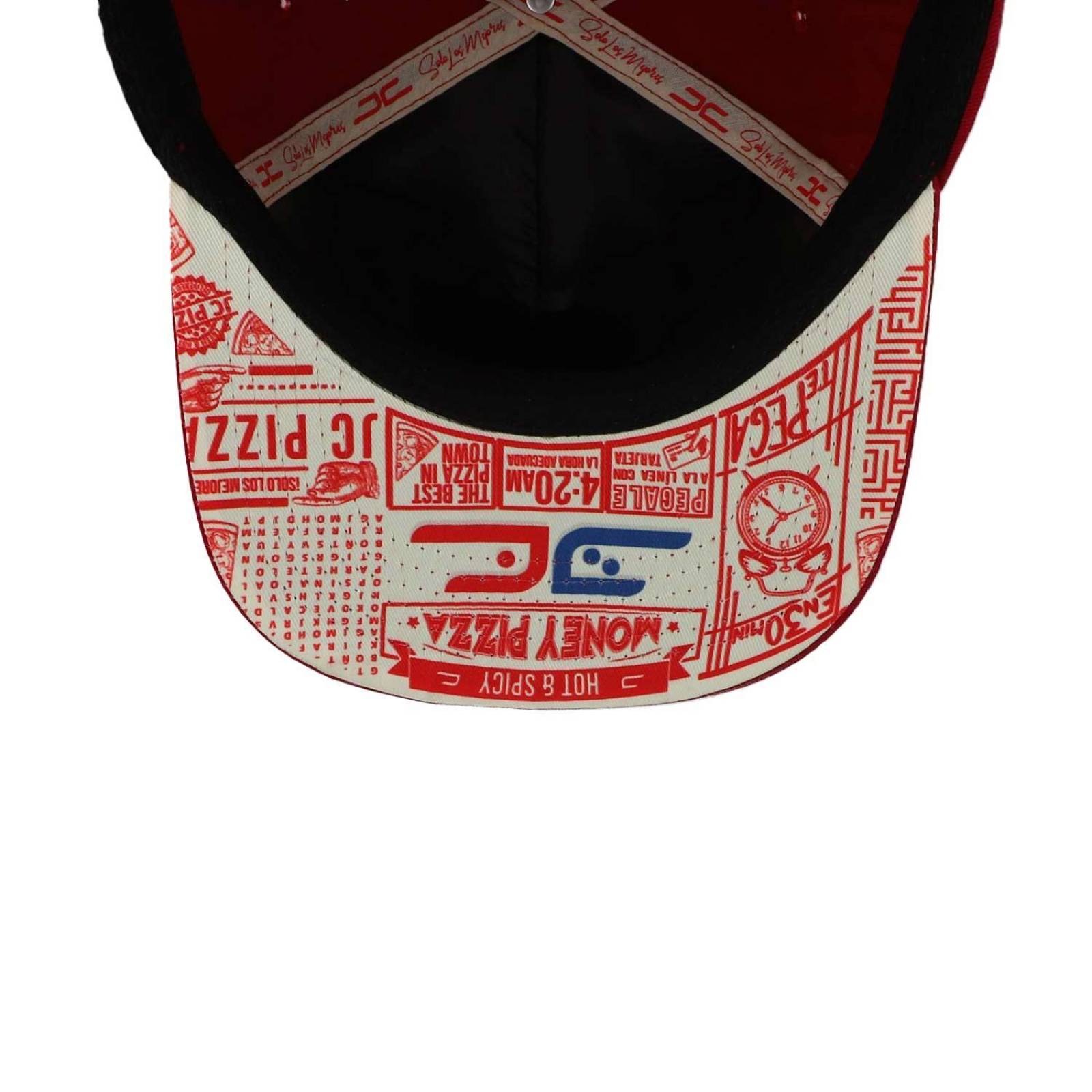 Gorra Jc Hats Modelo 1653 JC Pizza Rojo Unitalla 