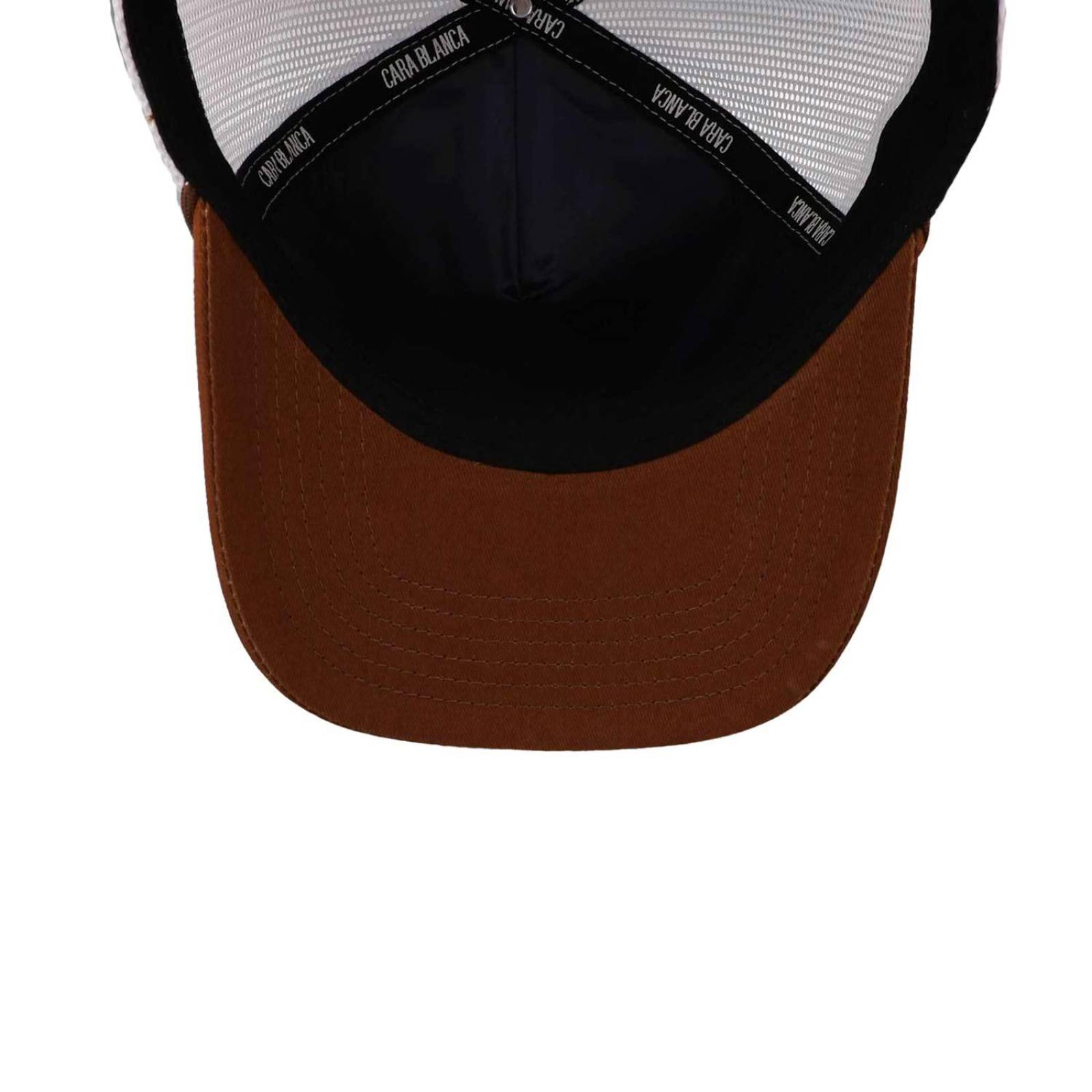 Gorra Cara Blanca Cb03 22 Chih Mex Parche Piel Trucker Mesclilla Unitalla 