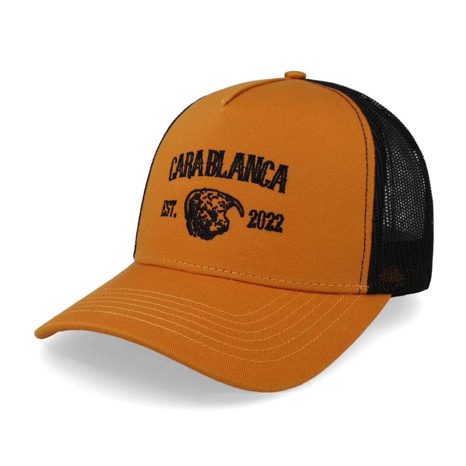 Gorra Cara Blanca Cb01 2022 Bordado Trucker Mostaza Unitalla 