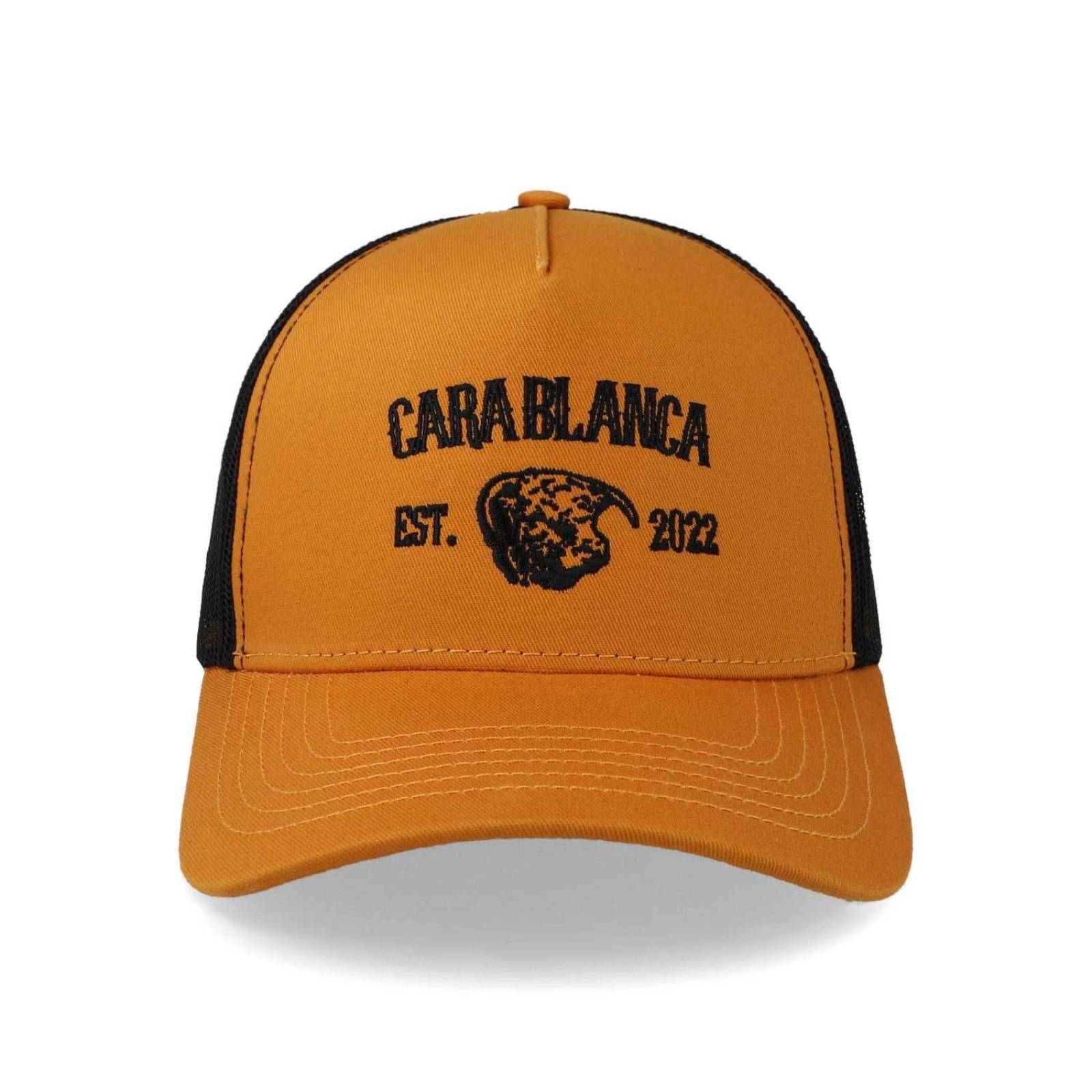 Gorra Cara Blanca Cb01 2022 Bordado Trucker Mostaza Unitalla 