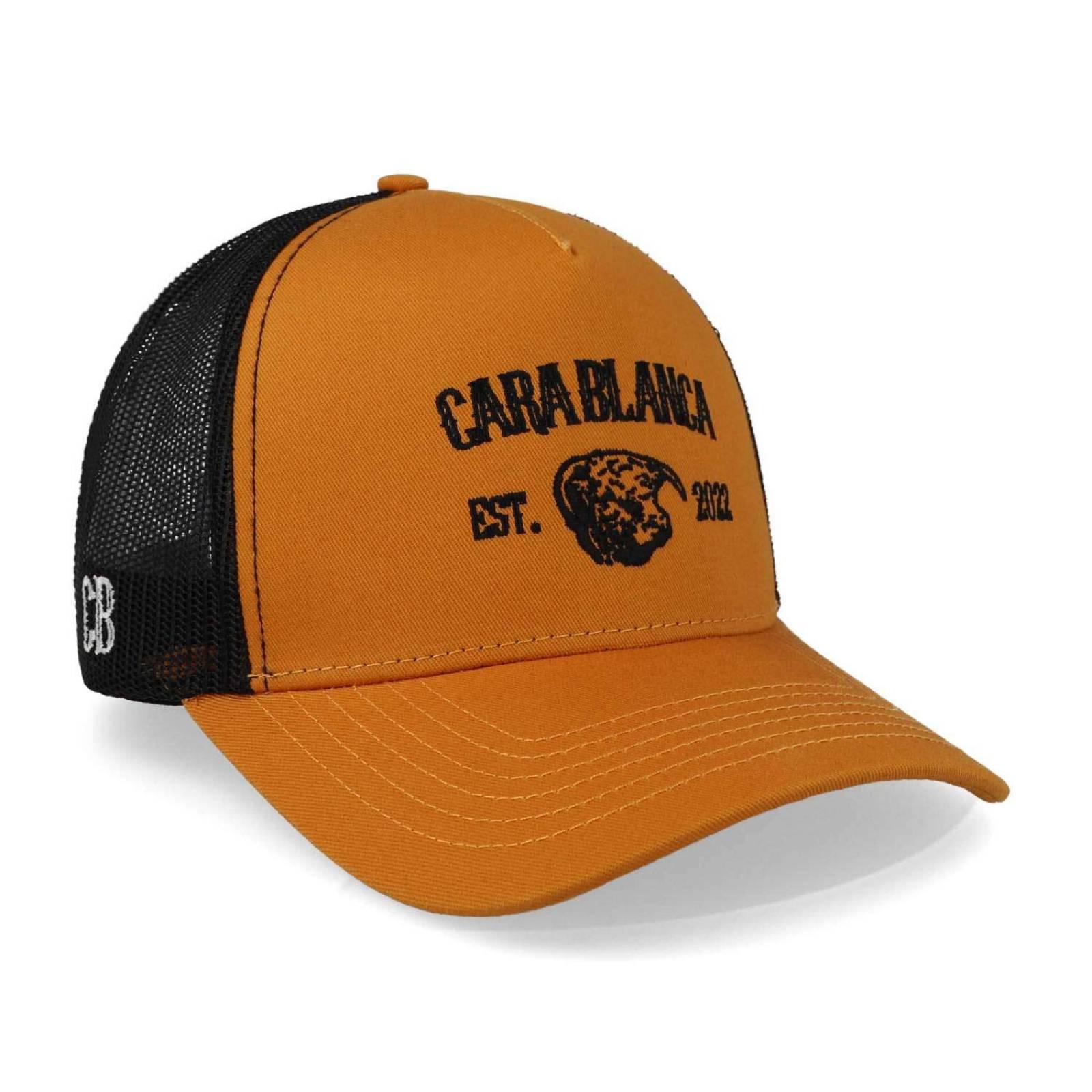 Gorra Cara Blanca Cb01 2022 Bordado Trucker Mostaza Unitalla 