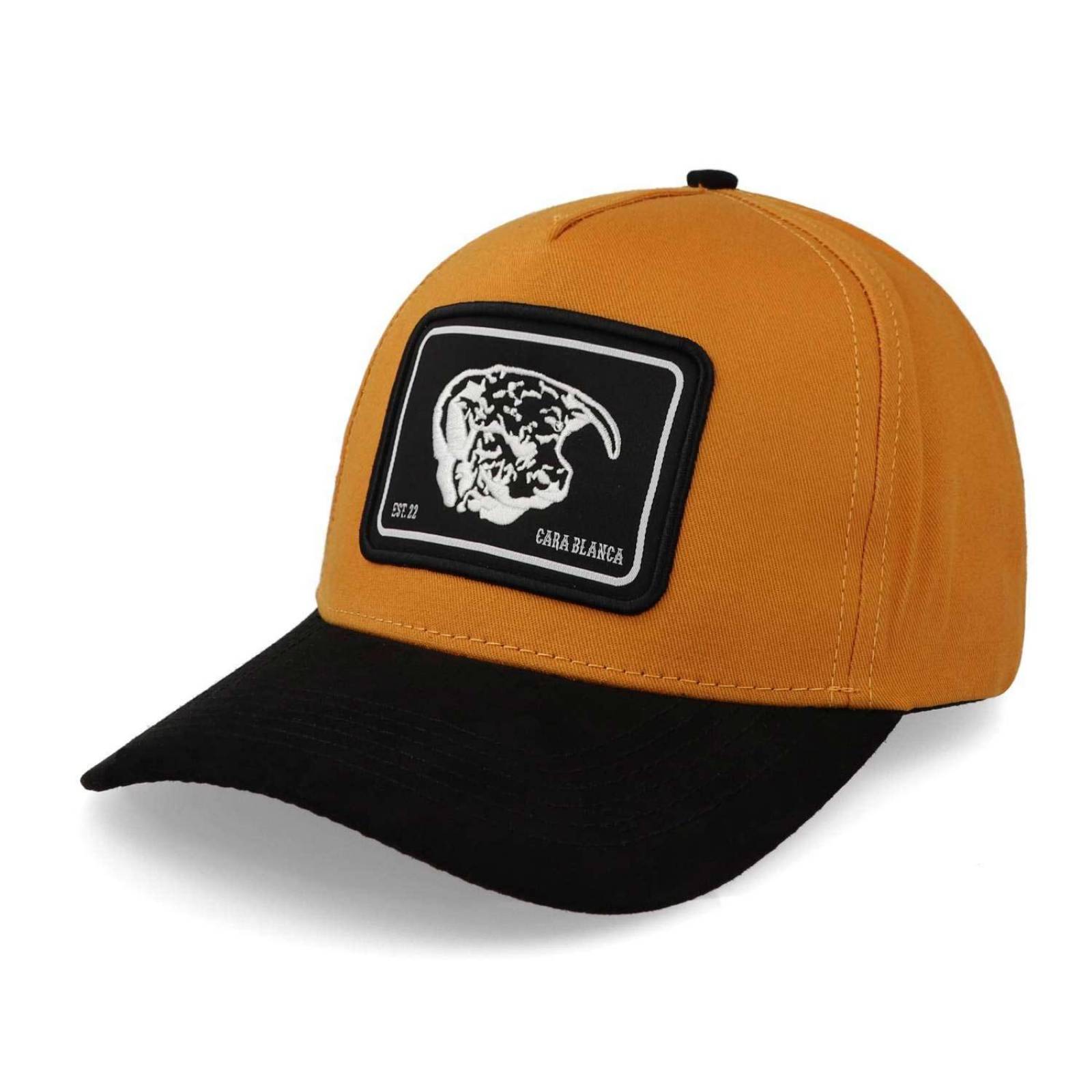 Gorra Cara Blanca Cb04 22 Cb Parche Tela Mostaza Unitalla
