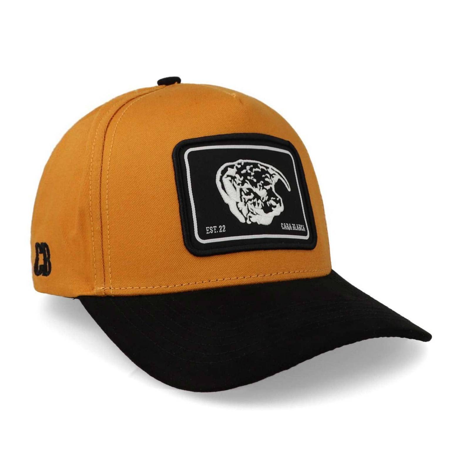 Gorra Cara Blanca Cb04 22 Cb Parche Tela Mostaza Unitalla