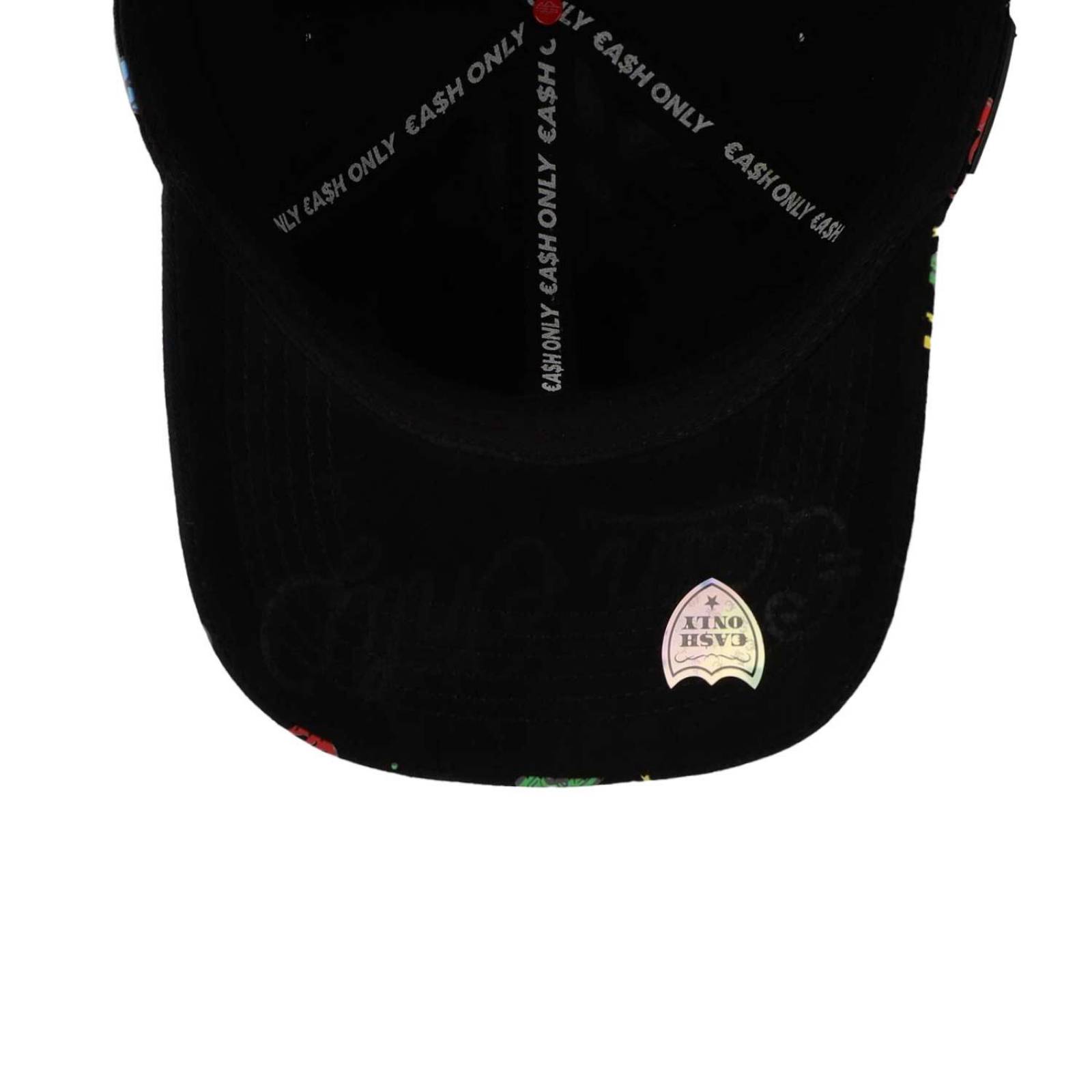 Gorra Cash Only Full Print White Curve Negro Unitalla 