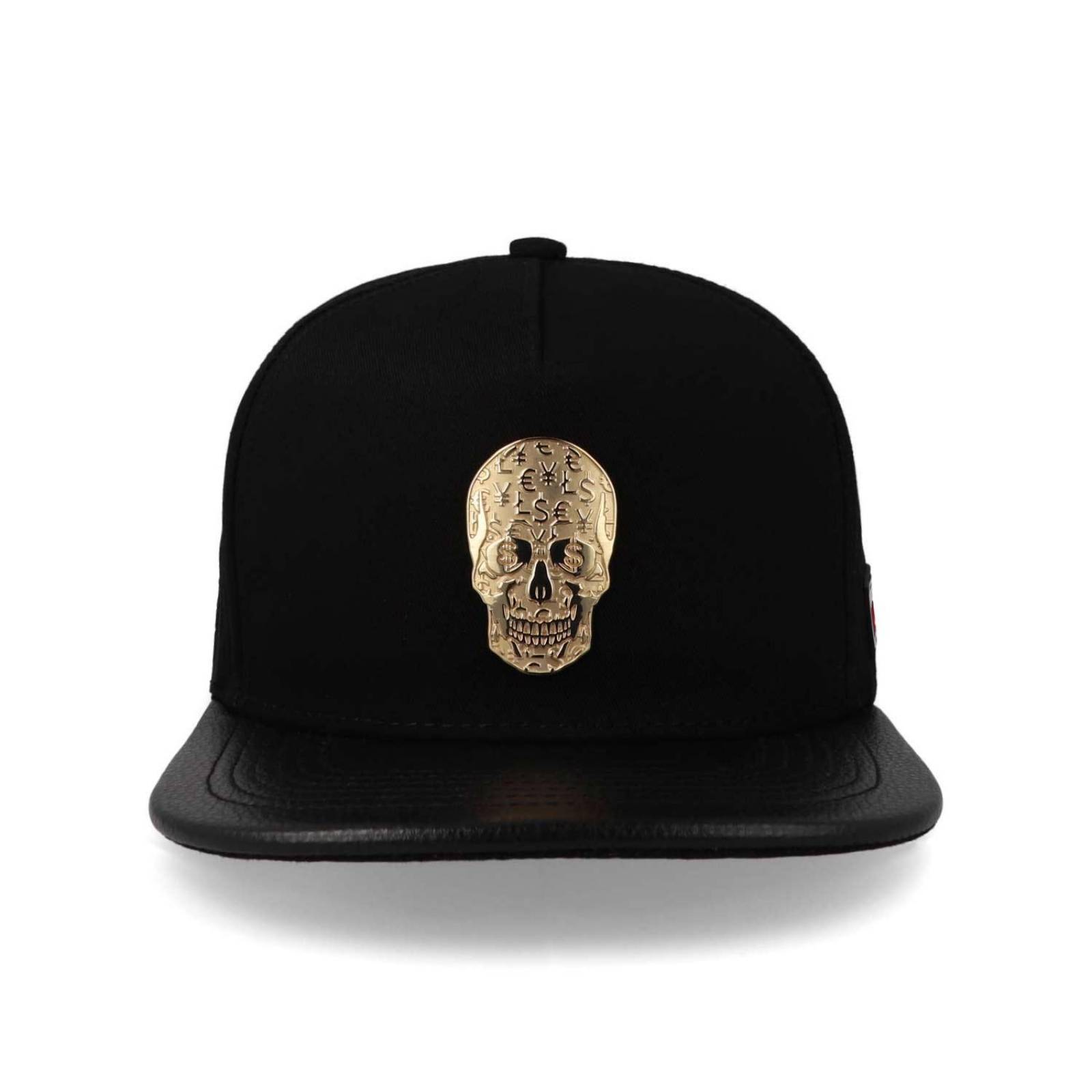 Gorra Cash Only Skull Gold23 Black Beige Visor Negro Unitalla
