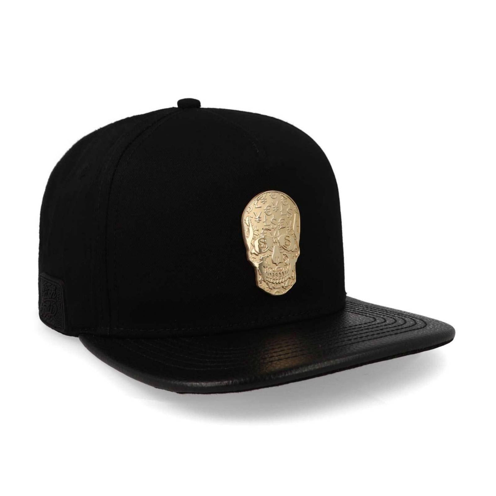 Gorra Cash Only Skull Gold23 Black Beige Visor Negro Unitalla