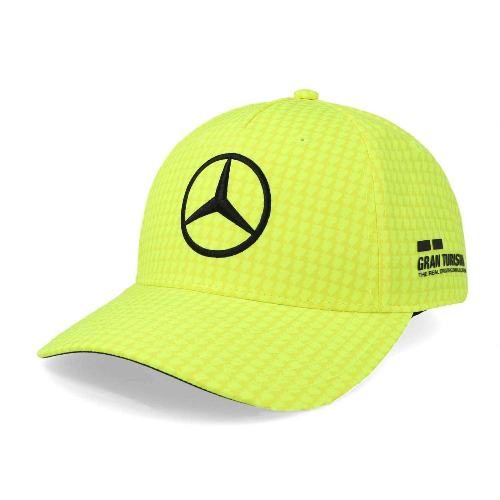 Gorra Mercedes Lewis Hamilton Col Driver Amarillo Neon Unitalla 