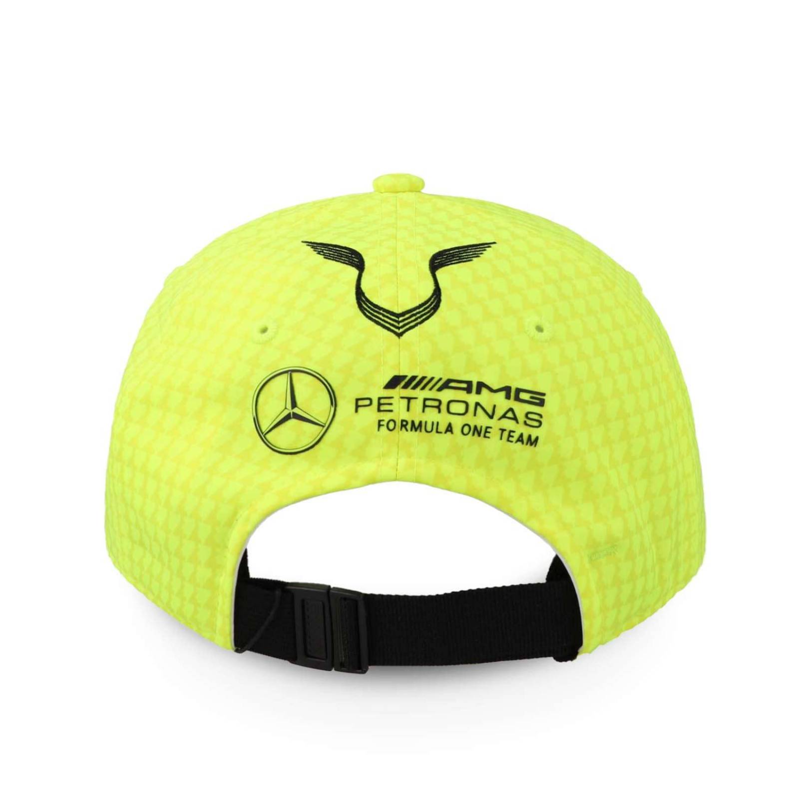 Gorra Mercedes Lewis Hamilton Col Driver Amarillo Neon Unitalla 