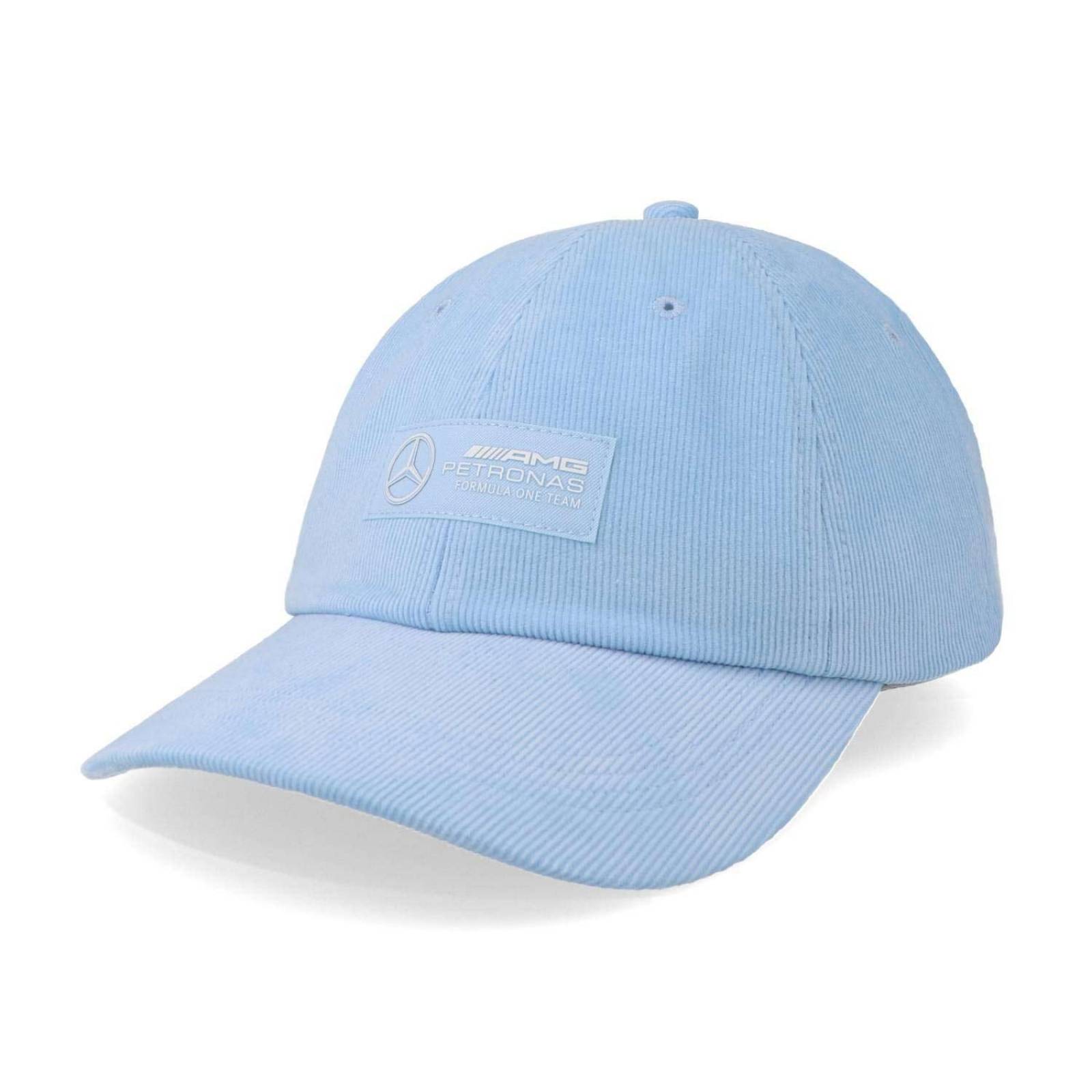 Gorra Mercedes Mapf1 Fw Retro Cord Azul Cielo Unitalla 