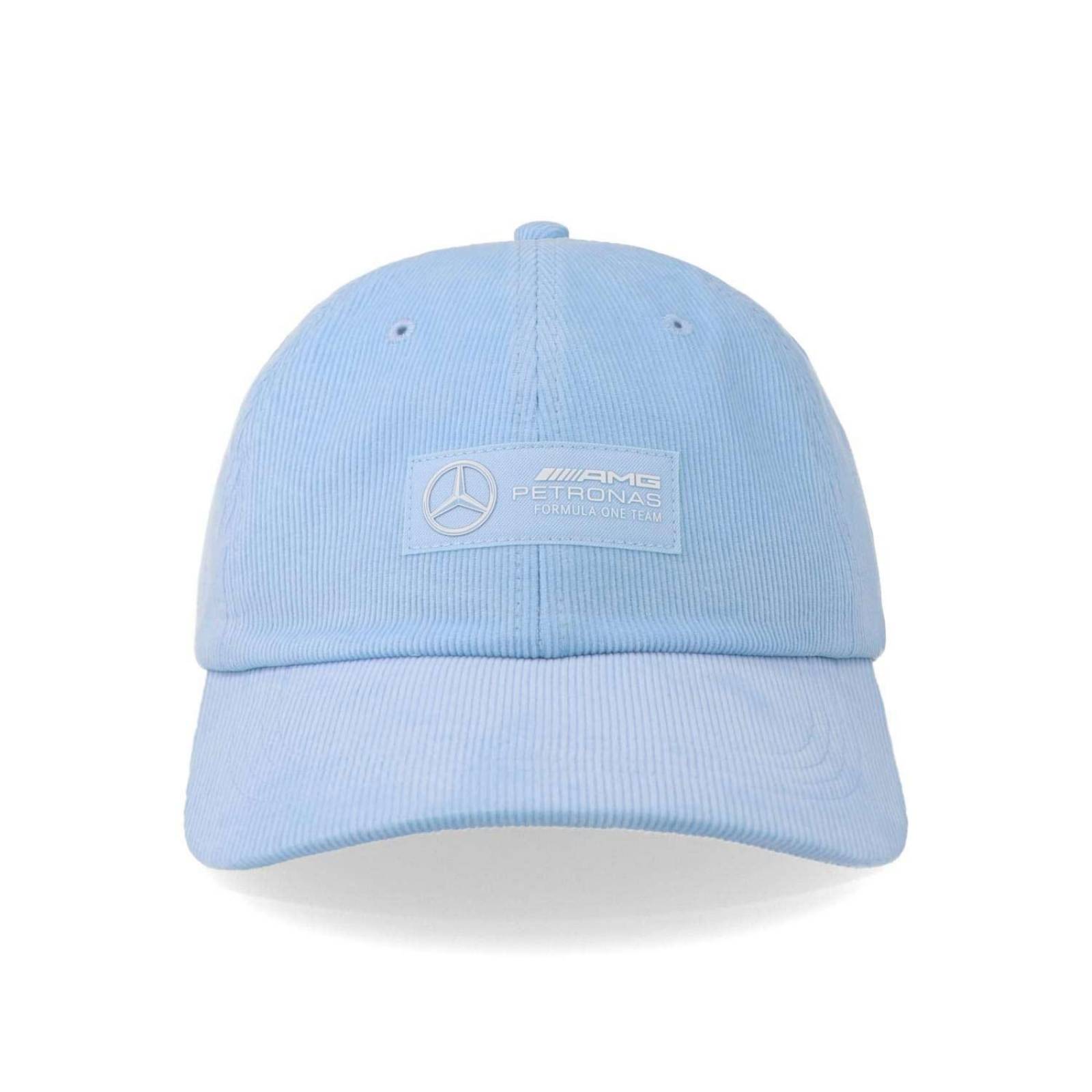 Gorra Mercedes Mapf1 Fw Retro Cord Azul Cielo Unitalla 