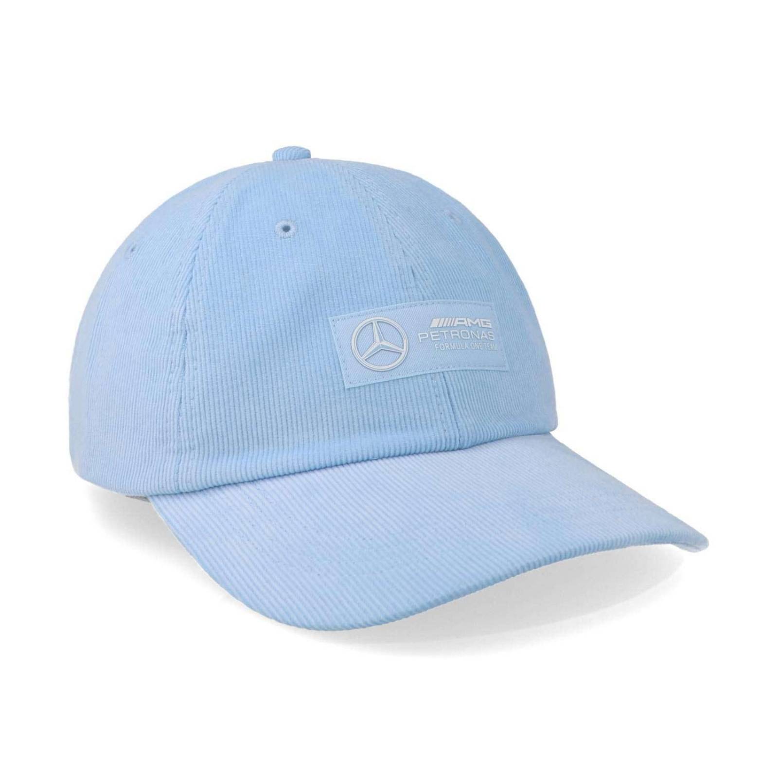 Gorra Mercedes Mapf1 Fw Retro Cord Azul Cielo Unitalla 
