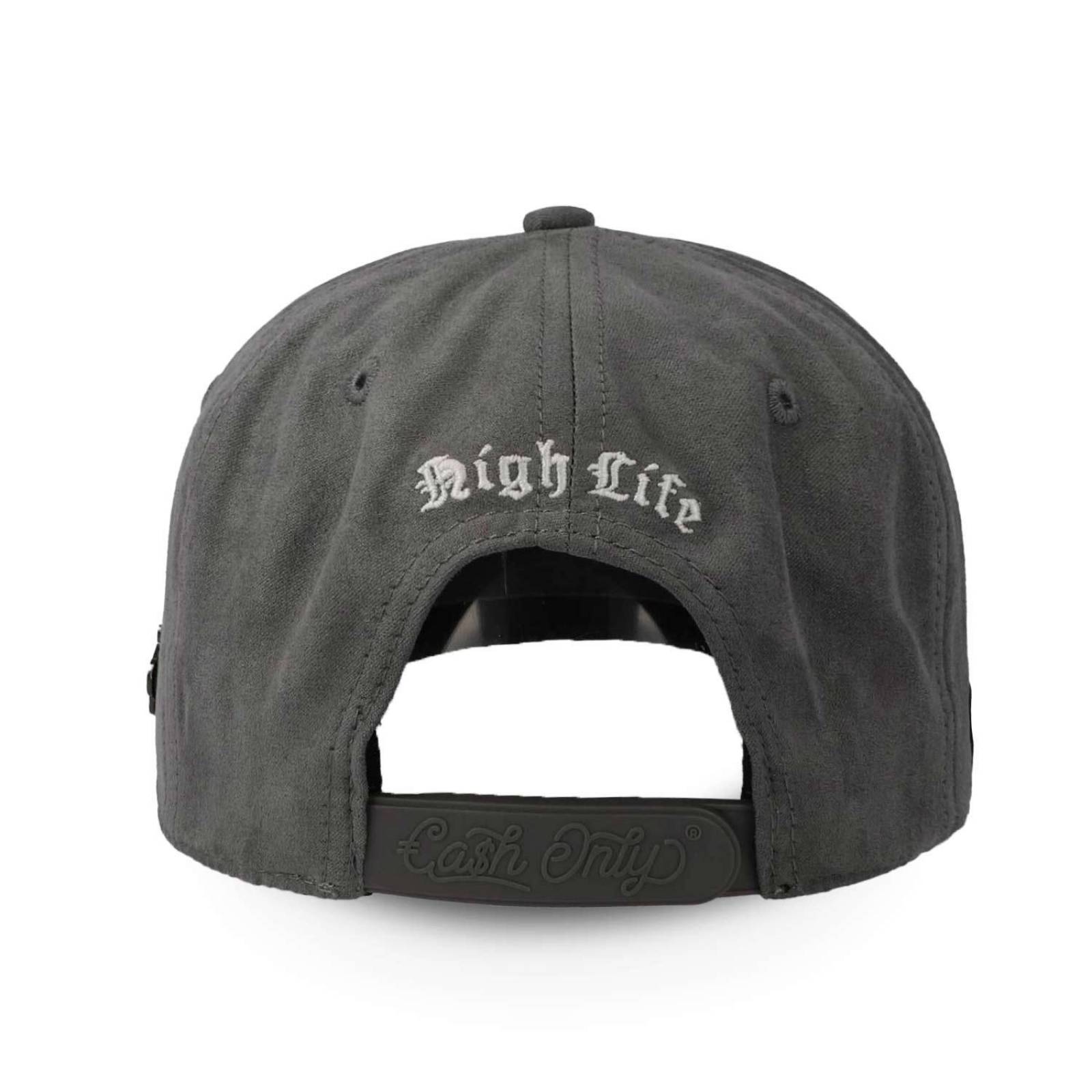 Gorra Cash Only Ricky Dolla 23 Gamuza Gris Unitalla 