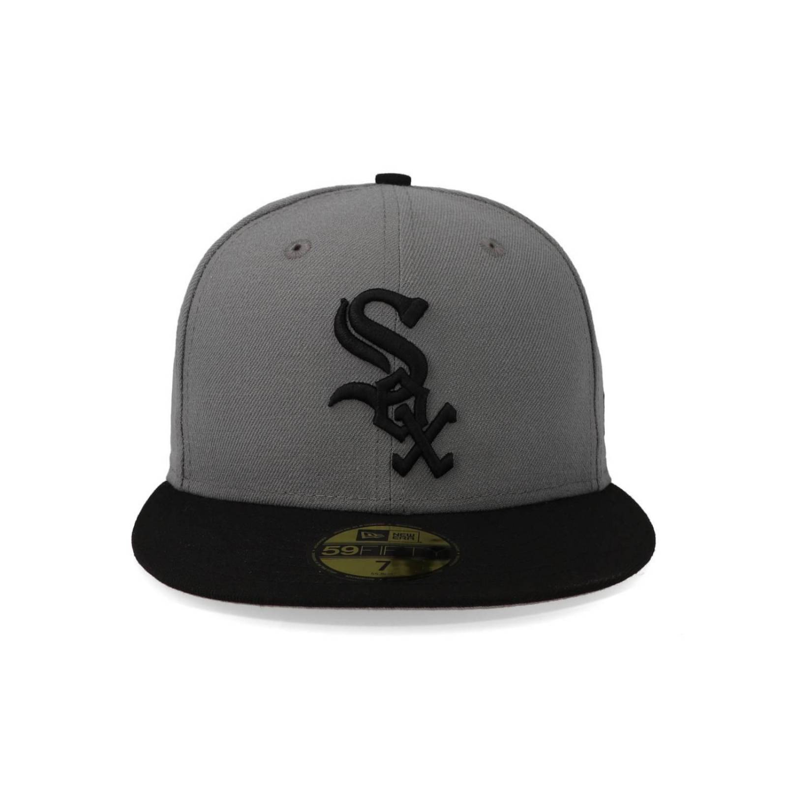 Gorra New Era MLB 59 Fifty Basic White Sox Gris Oscuro Cerrada 