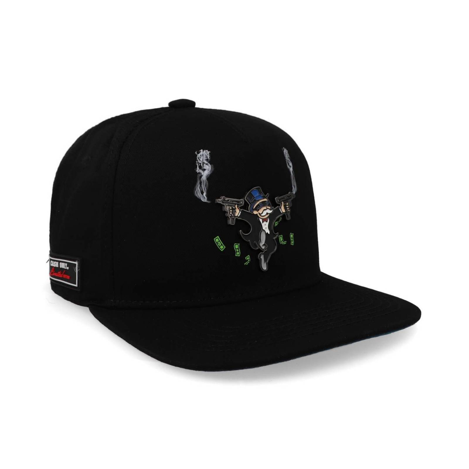 Gorra Cash Only Mono Smoking Guns Curva Negro Unitalla 