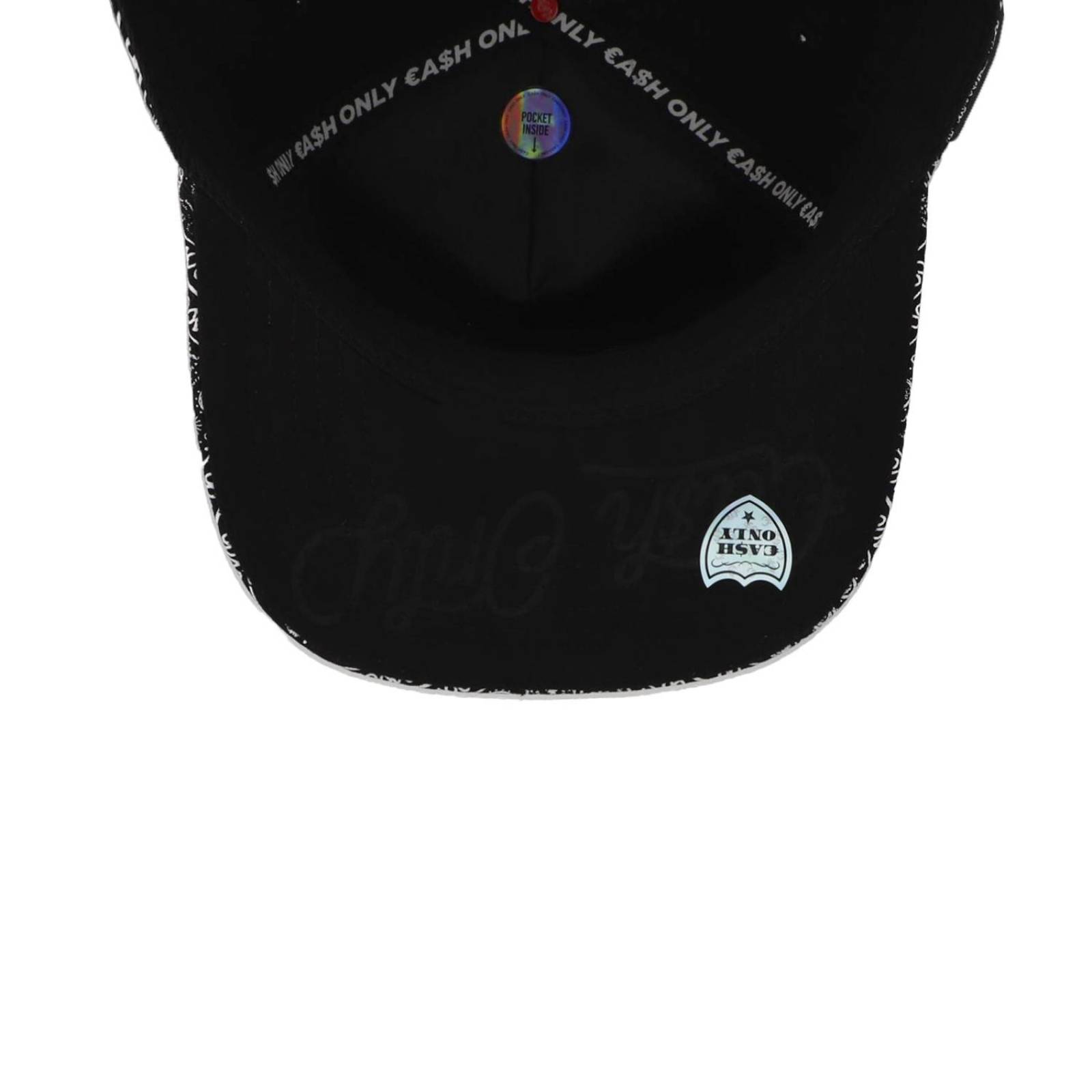 Gorra Cash Only Ny White Paño Negro Unitalla
