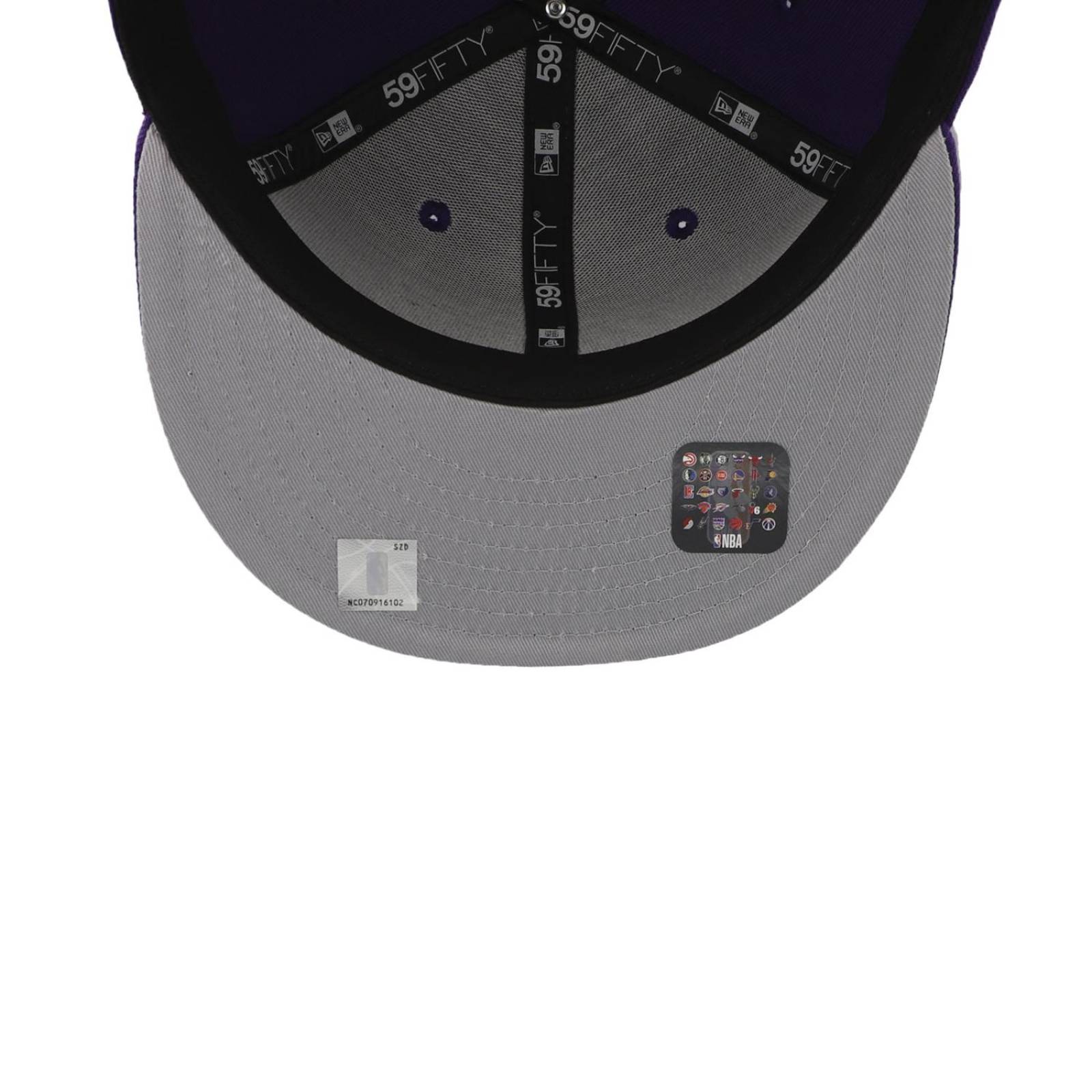 Gorra New Era 59 Fifty NBA Lakers Otc Morado Cerrada 