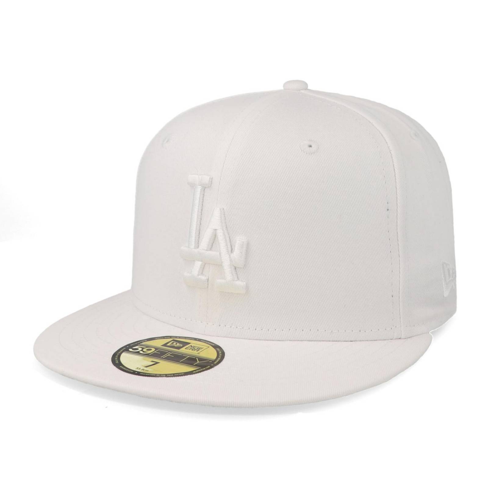 Gorra New Era 59 Fifty MLB Basic Dodgers Blanco Cerrada 