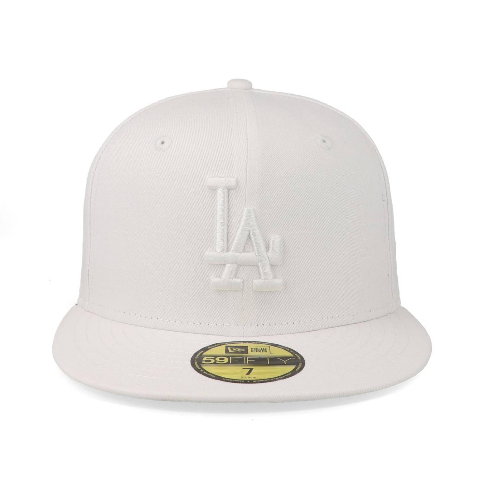 Gorra New Era 59 Fifty MLB Basic Dodgers Blanco Cerrada 