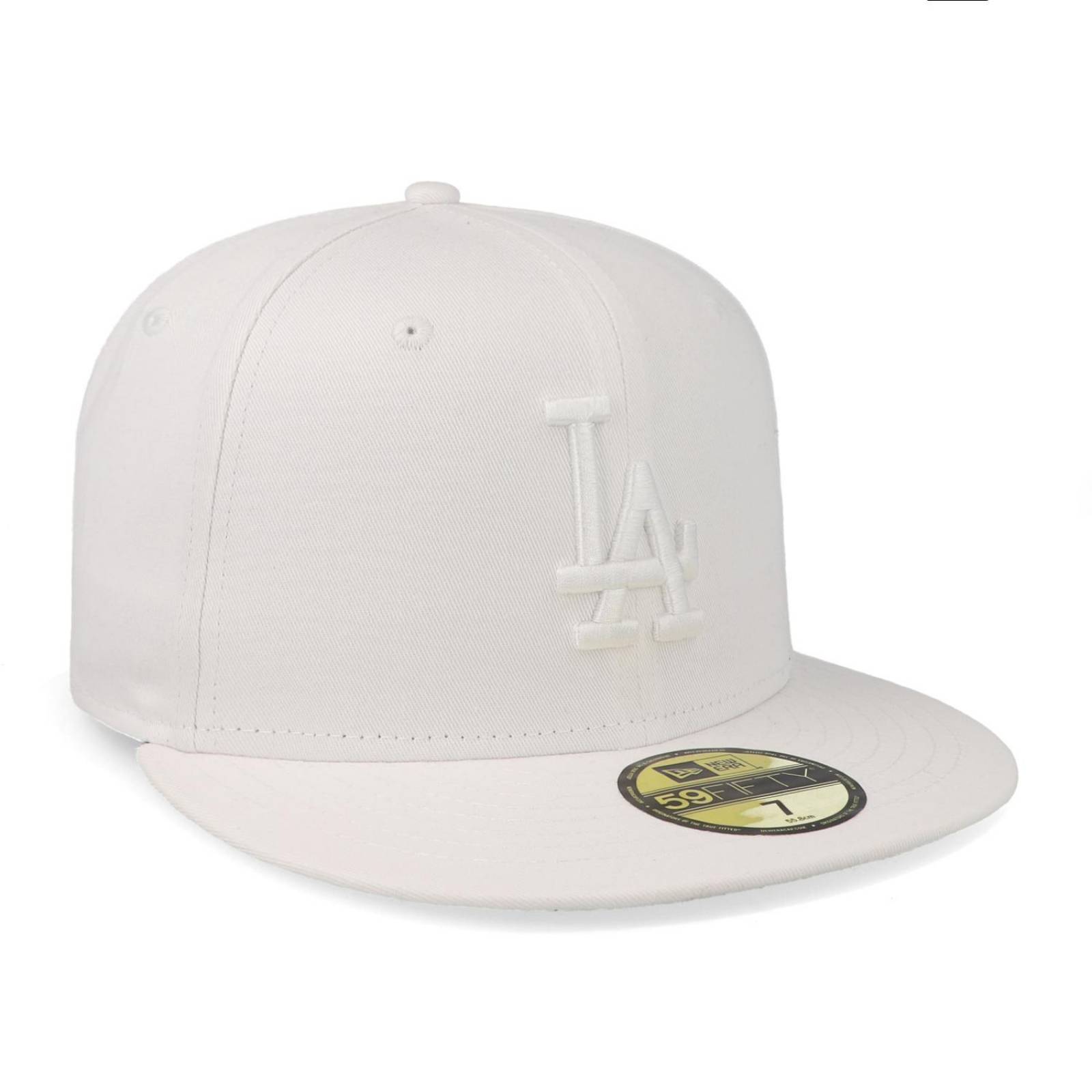 Gorra New Era 59 Fifty MLB Basic Dodgers Blanco Cerrada 