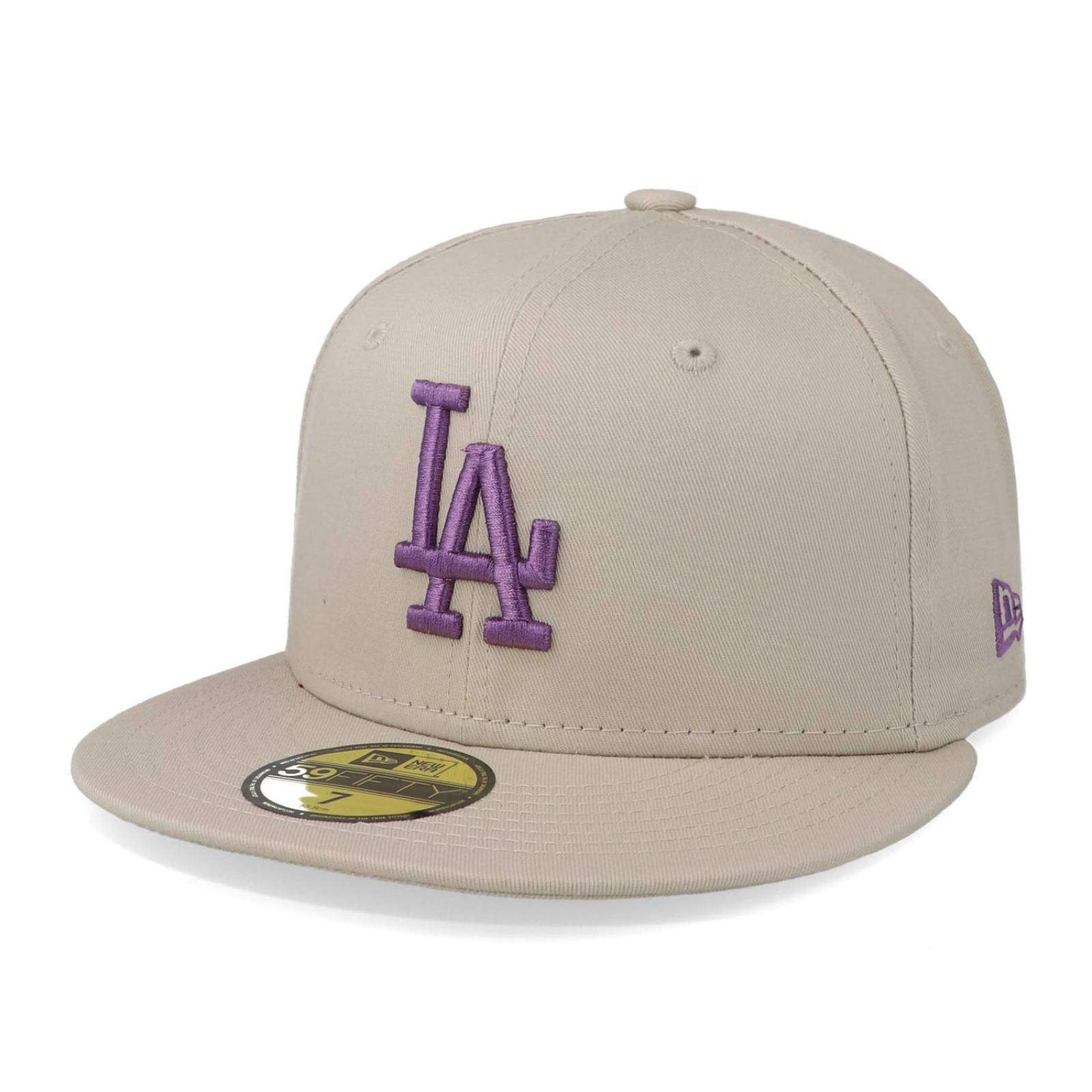 Gorra New Era 59 Fifty MLB League Essential Dodgers Beige Cerrada 
