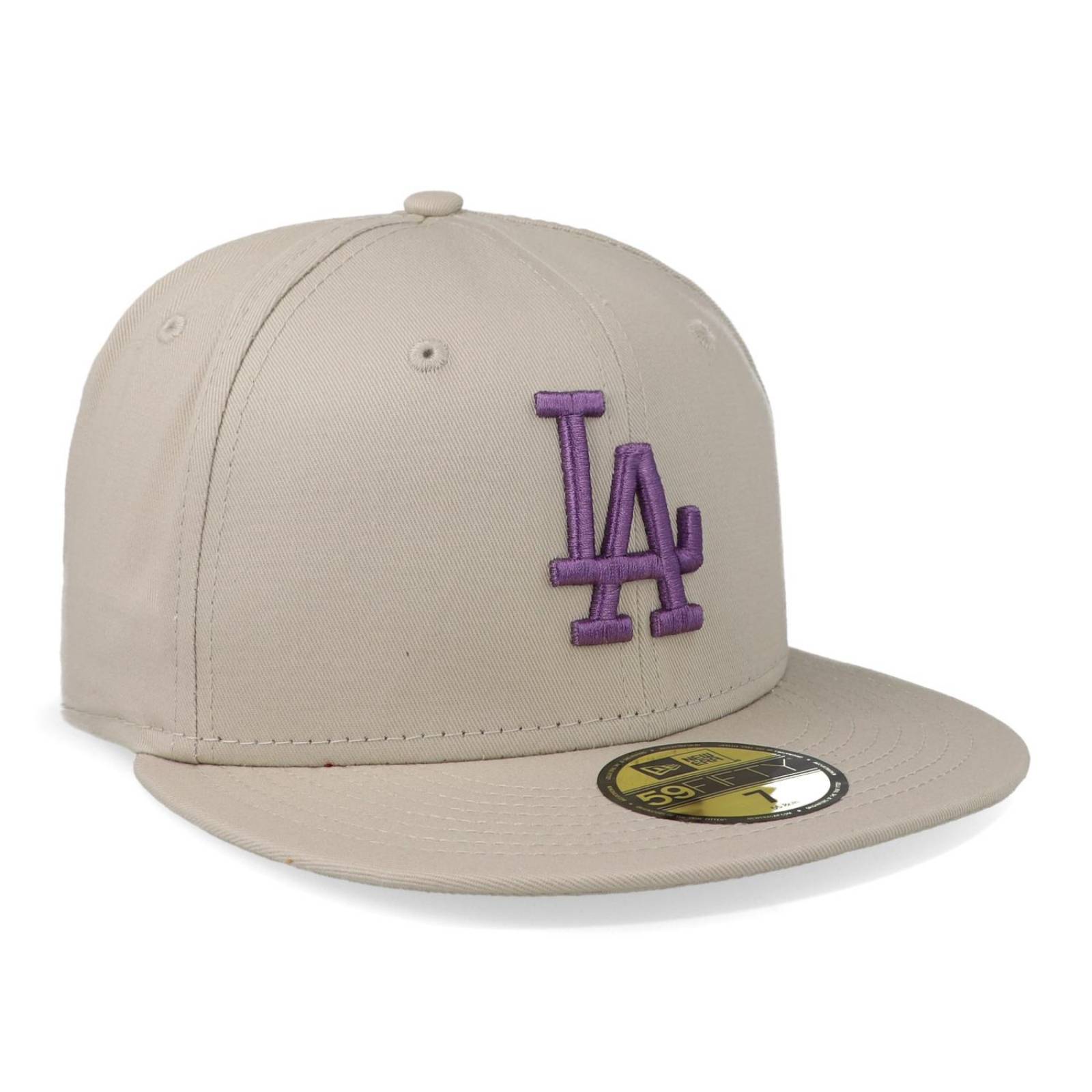 Gorra New Era 59 Fifty MLB League Essential Dodgers Beige Cerrada 