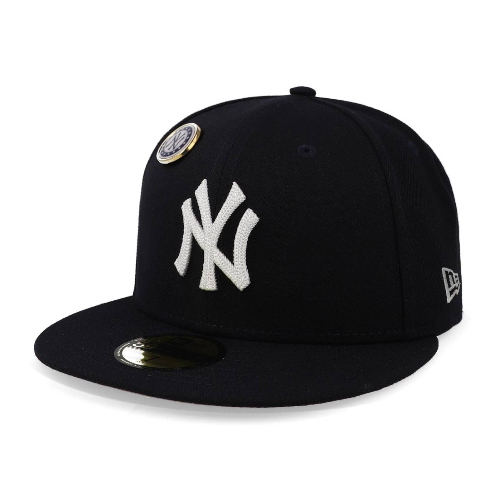 Gorra New Era 59 Fifty M MLB Pin E3 Yankees Negro Cerrada. 