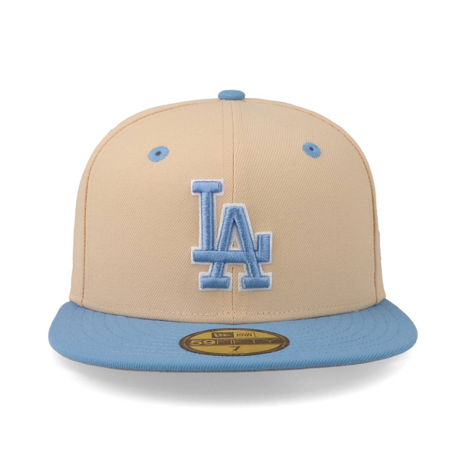 Gorra New Era 59 Fifty MLB Q323 Ice Latte Dodgers Crema Cerrada