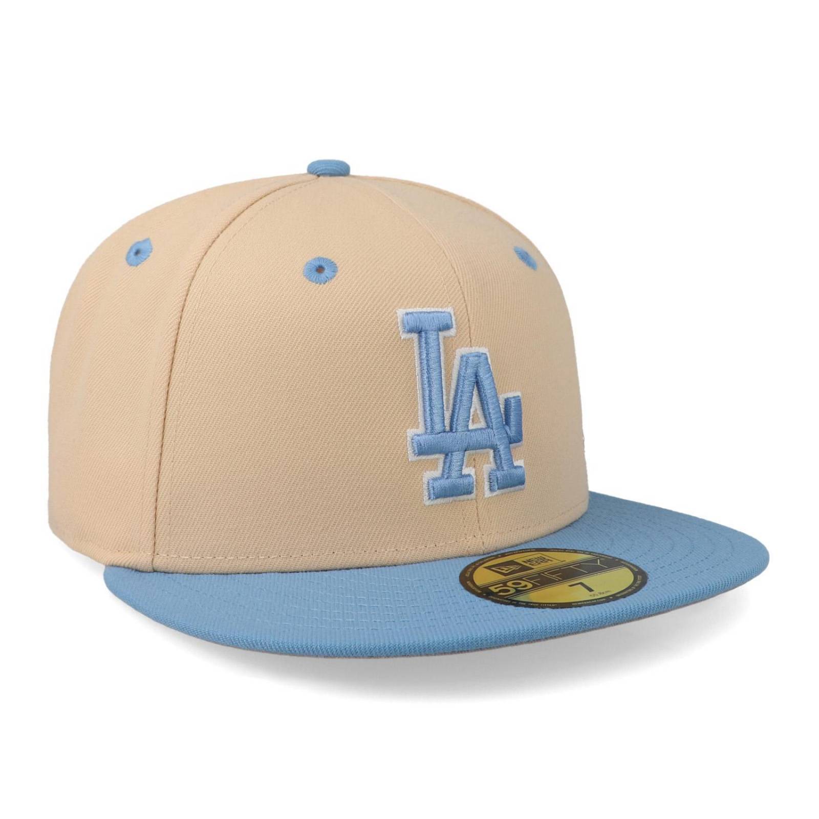Gorra New Era 59 Fifty MLB Q323 Ice Latte Dodgers Crema Cerrada