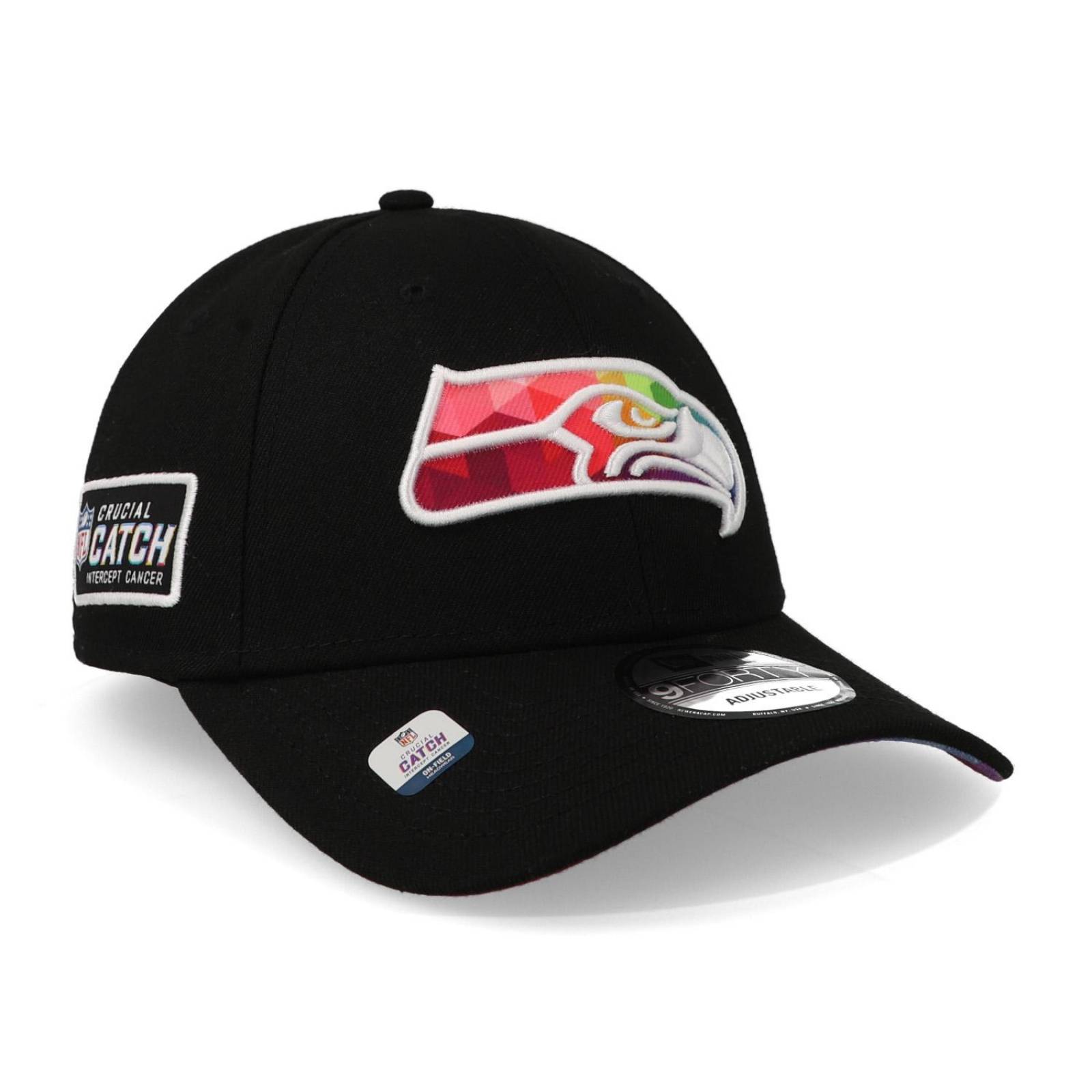Gorra New Era 9 Forty NFL Crucial Catch 23 Seahawks Negro Unitalla 