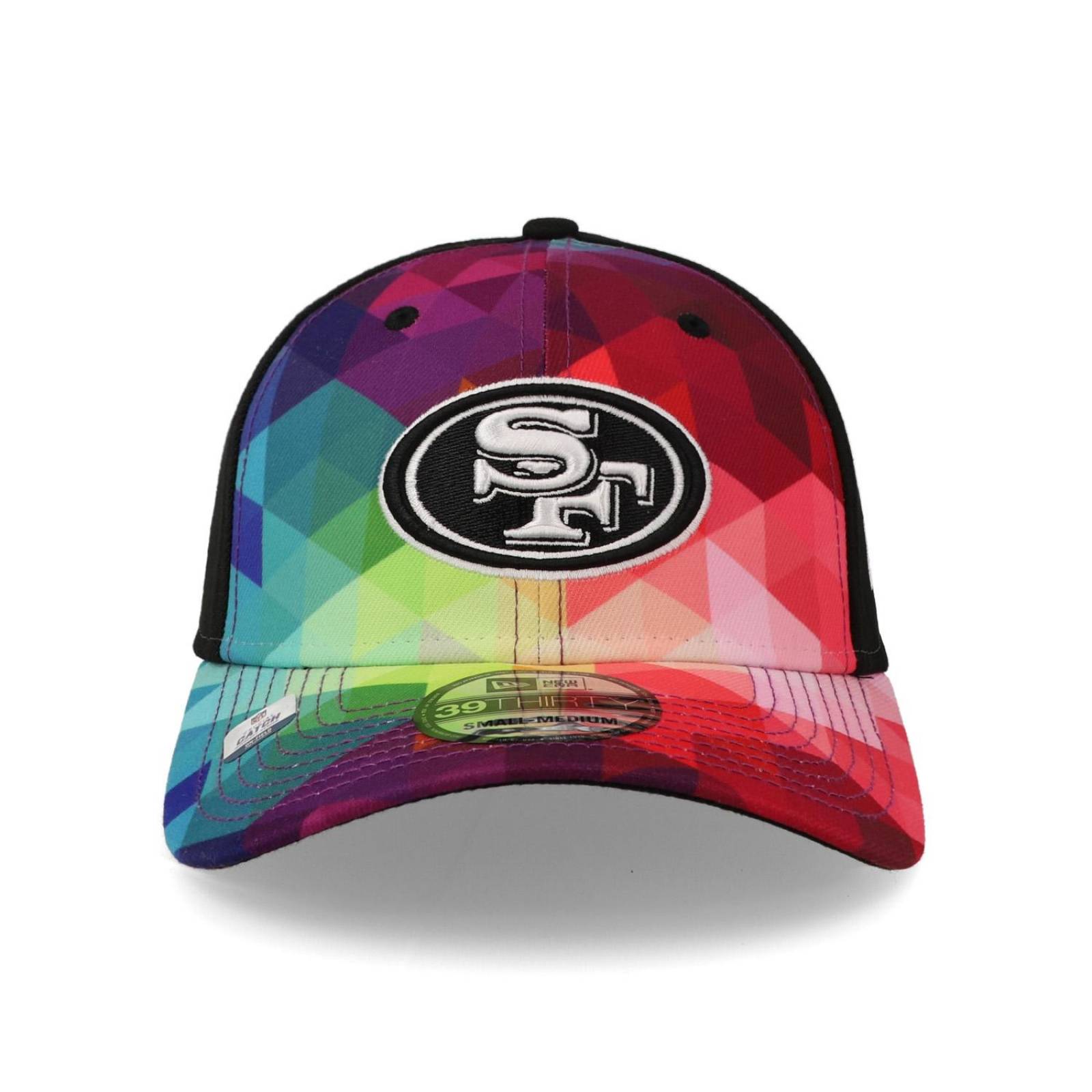 Gorra New Era 39 Thirty NFL Crucial Catch 23 49ers Colores Negro Cerrada
