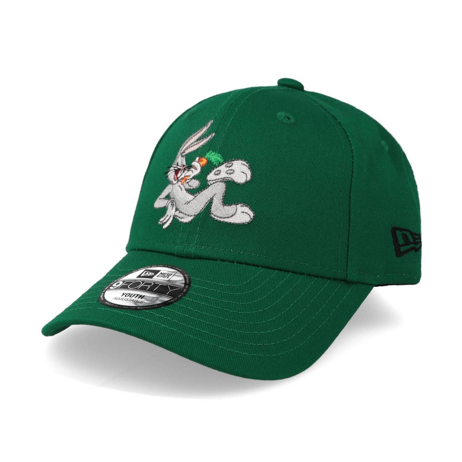 Gorra New Era 9 Forty Looney Tunes Bugs Bunny Verde Para Niño 