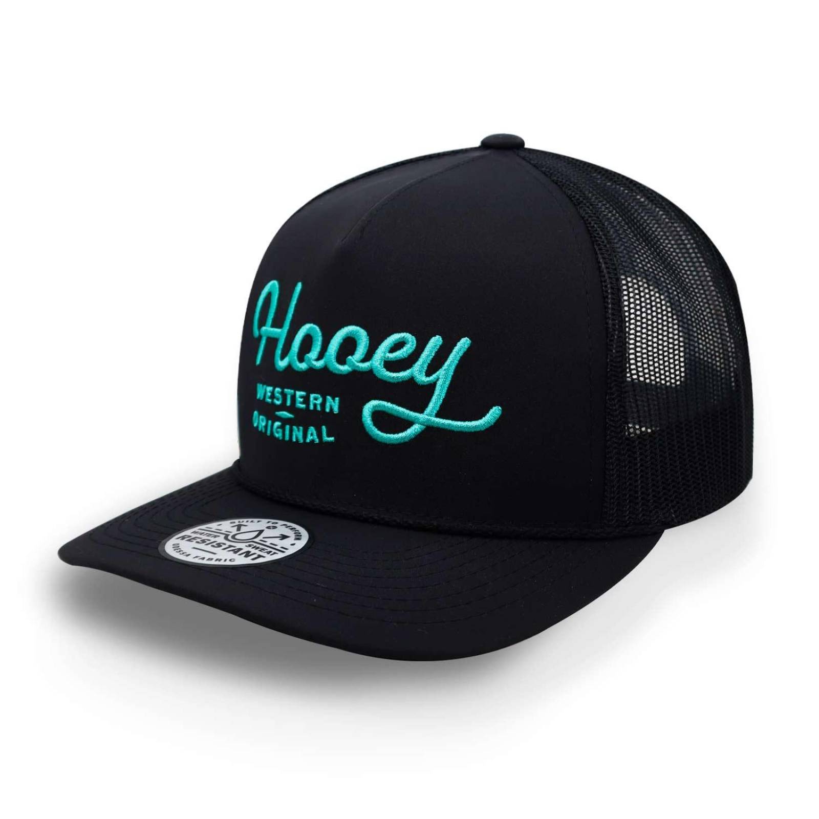 Gorra Hooey Og Black Teal Stitching Negro Unitalla 