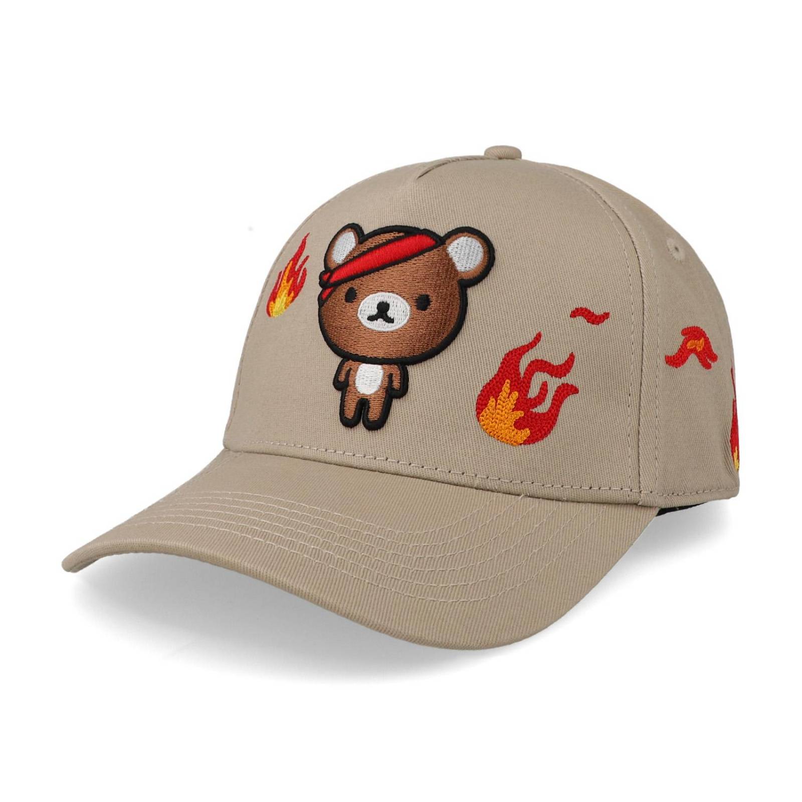 Gorra Problematic Chiquete Oso Trucker Beige Unitalla 