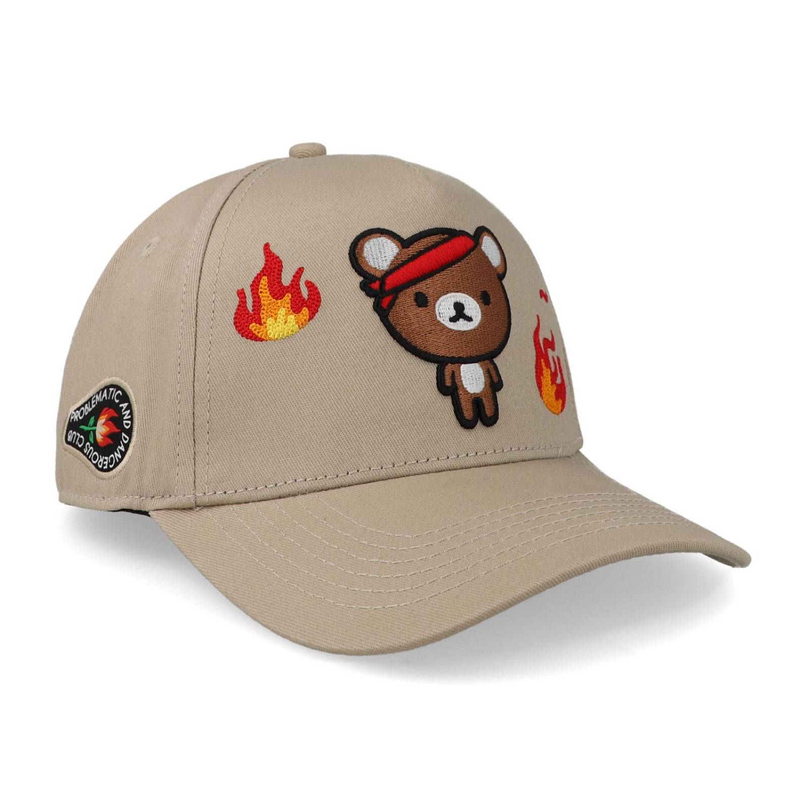 Gorra Problematic Chiquete Oso Trucker Beige Unitalla 