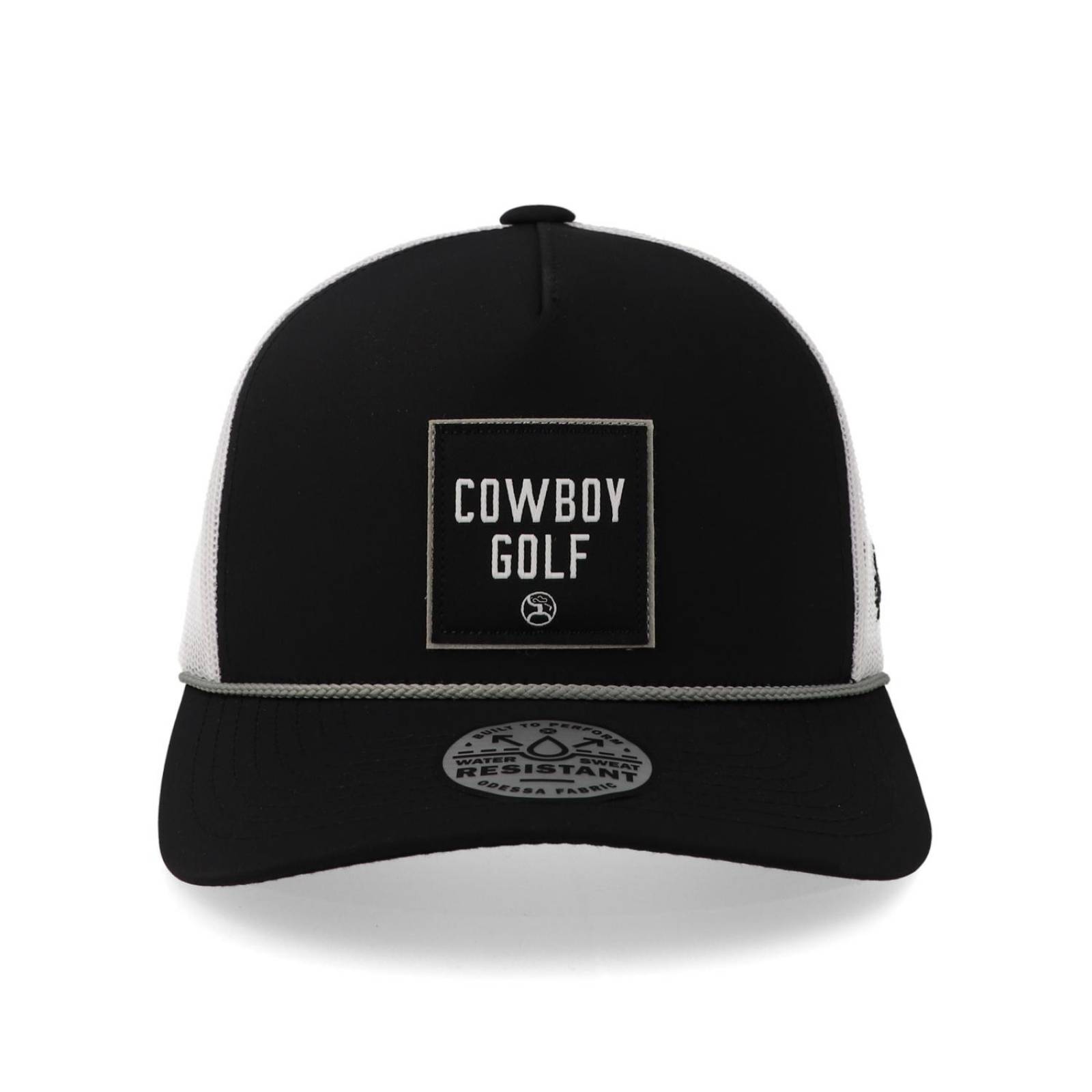 Gorra Hooey Cowboy5 Panel Trucker Square Patch Negro Unitalla