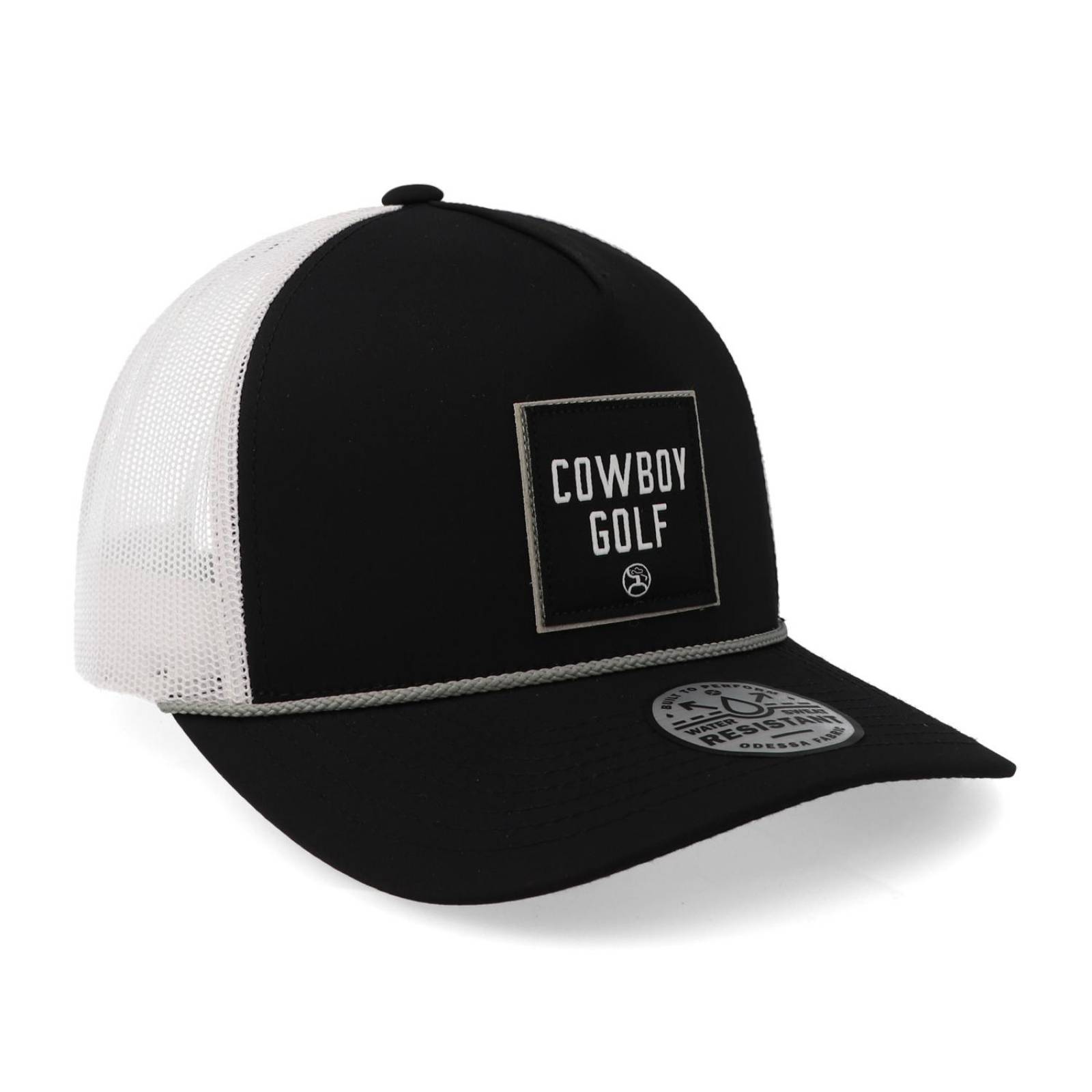 Gorra Hooey Cowboy5 Panel Trucker Square Patch Negro Unitalla