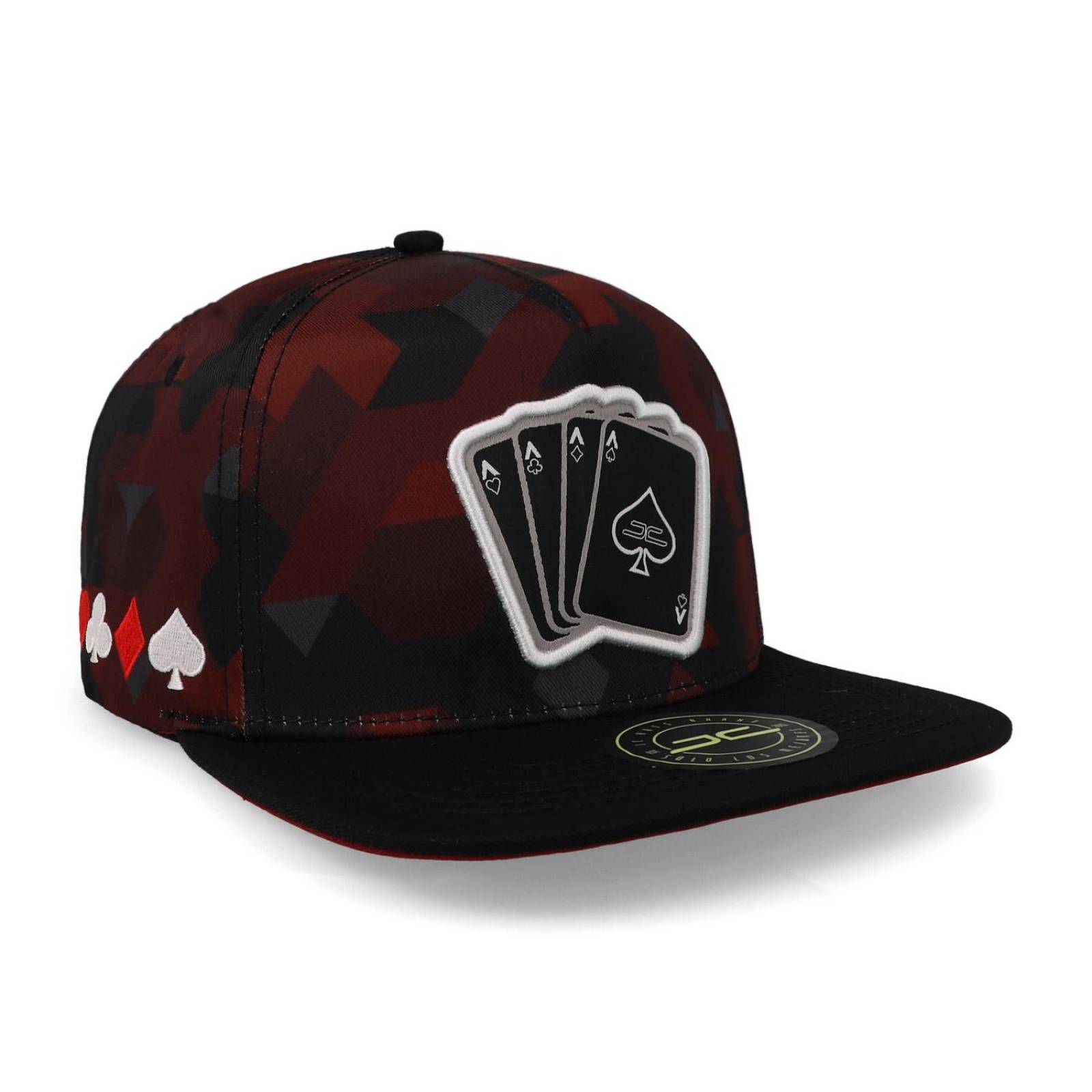 Gorra Jc Hats Hats Poker 1694 Camo Vino Unitalla
