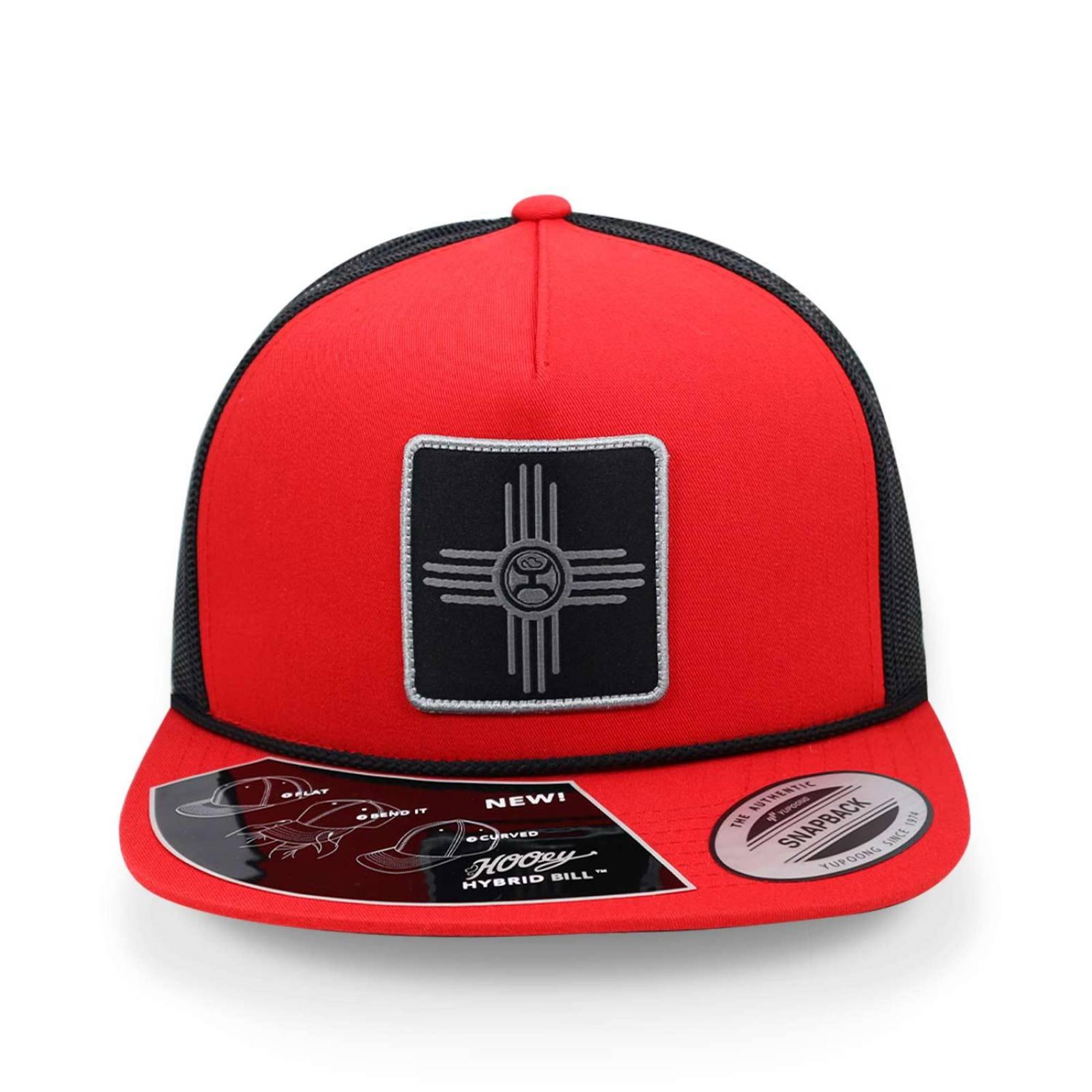 Gorra Hooey Zia 5 Panel Trucker With Logo Rojo Unitalla 