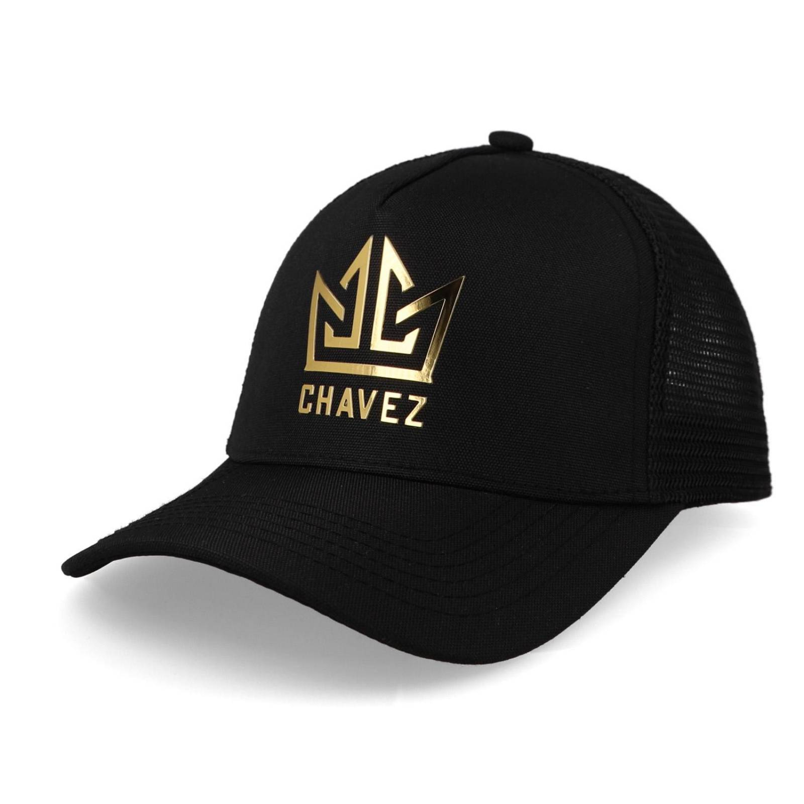 Gorra All In Chavez Golden Negra Trucker Unitalla 