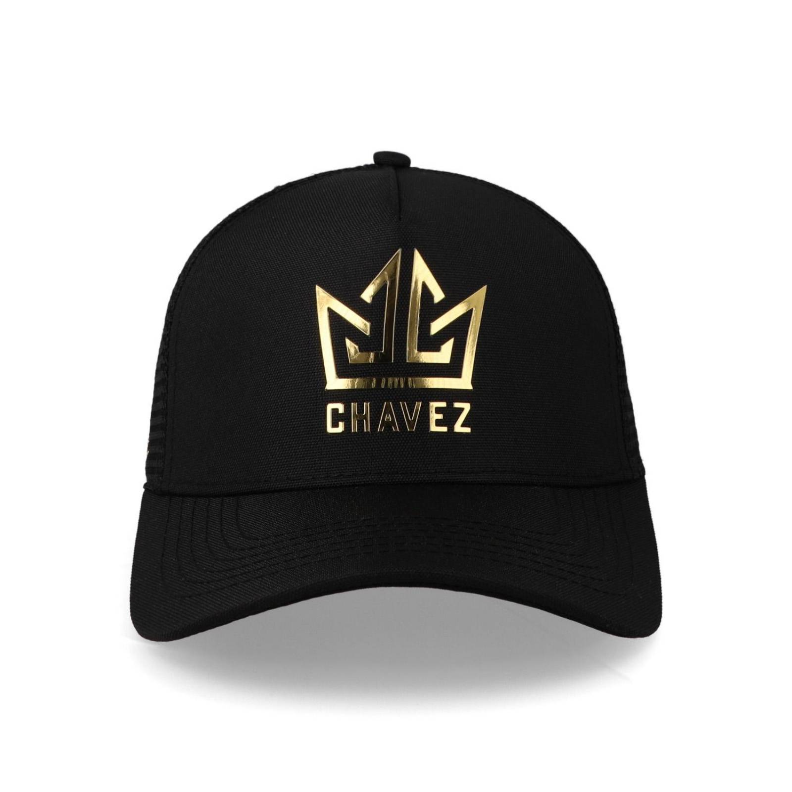Gorra All In Chavez Golden Negra Trucker Unitalla 