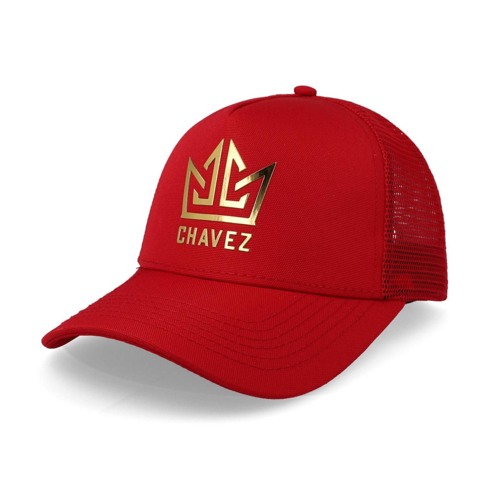 Gorra All In Chavez Golden Curva Trucker Roja Trucker Unitalla 