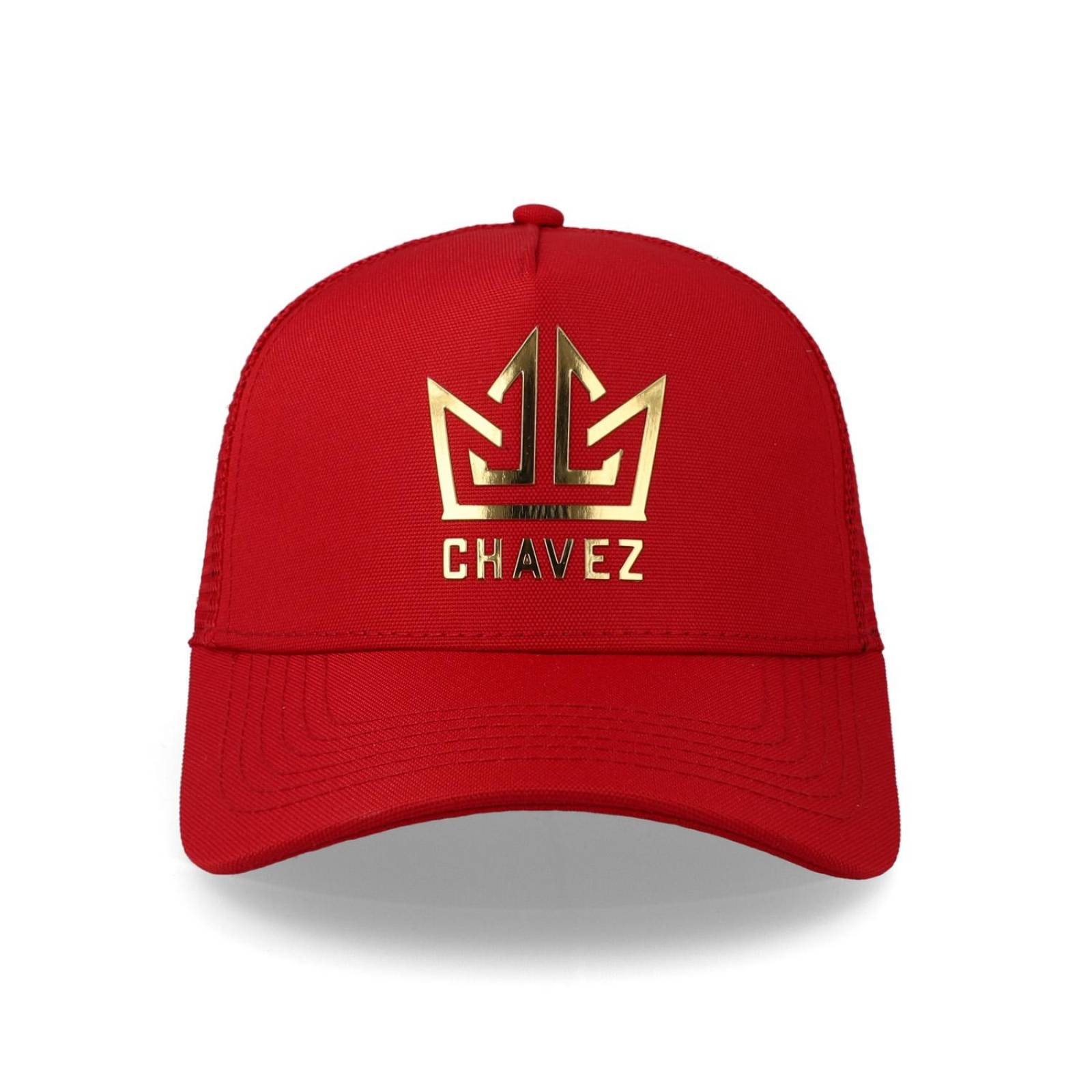 Gorra All In Chavez Golden Curva Trucker Roja Trucker Unitalla 