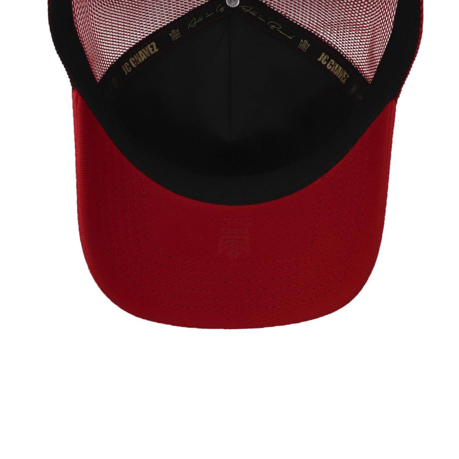 Gorra All In Chavez Golden Curva Trucker Roja Trucker Unitalla 