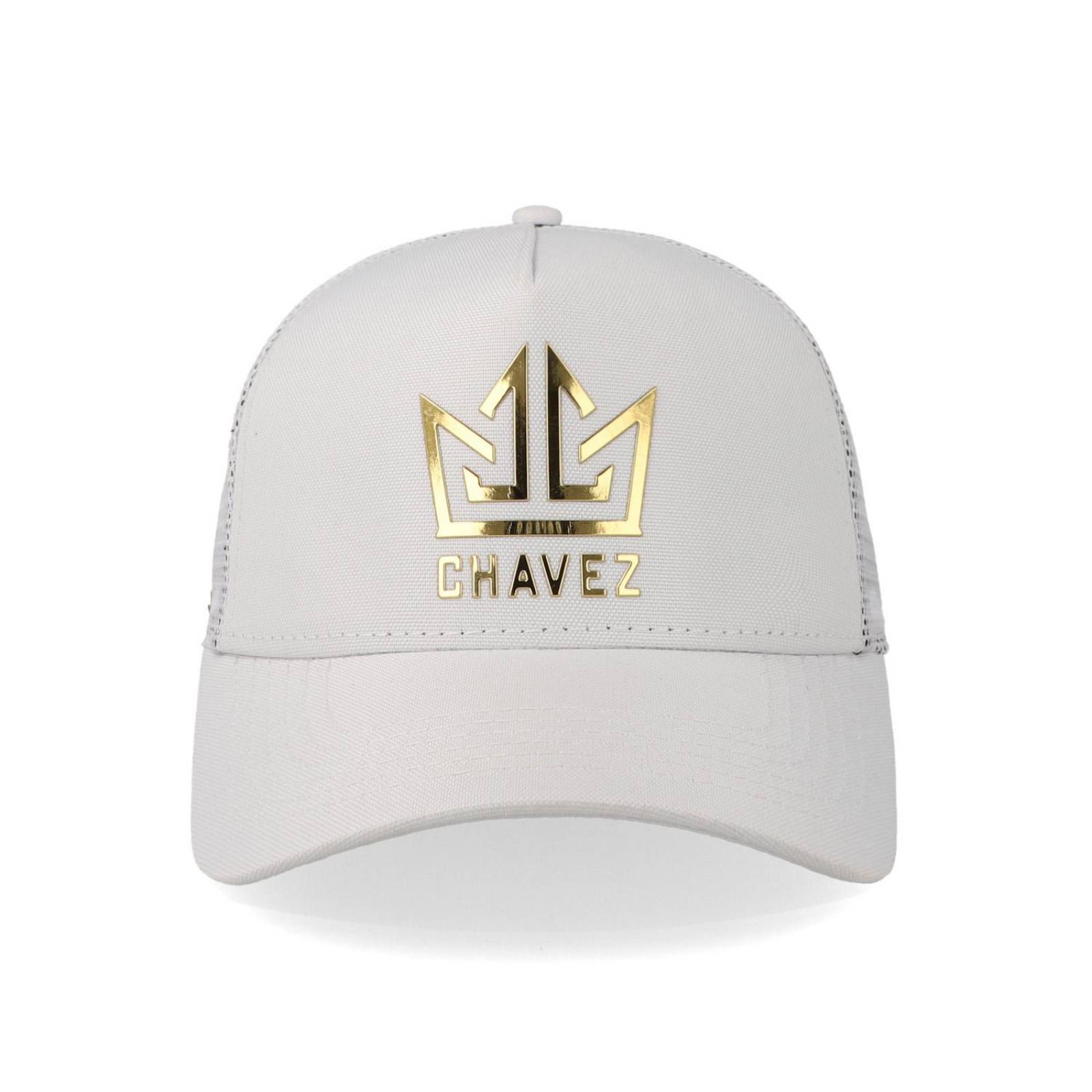 Gorra All In Chavez Golden Curva Trucker Blanca Unitalla 