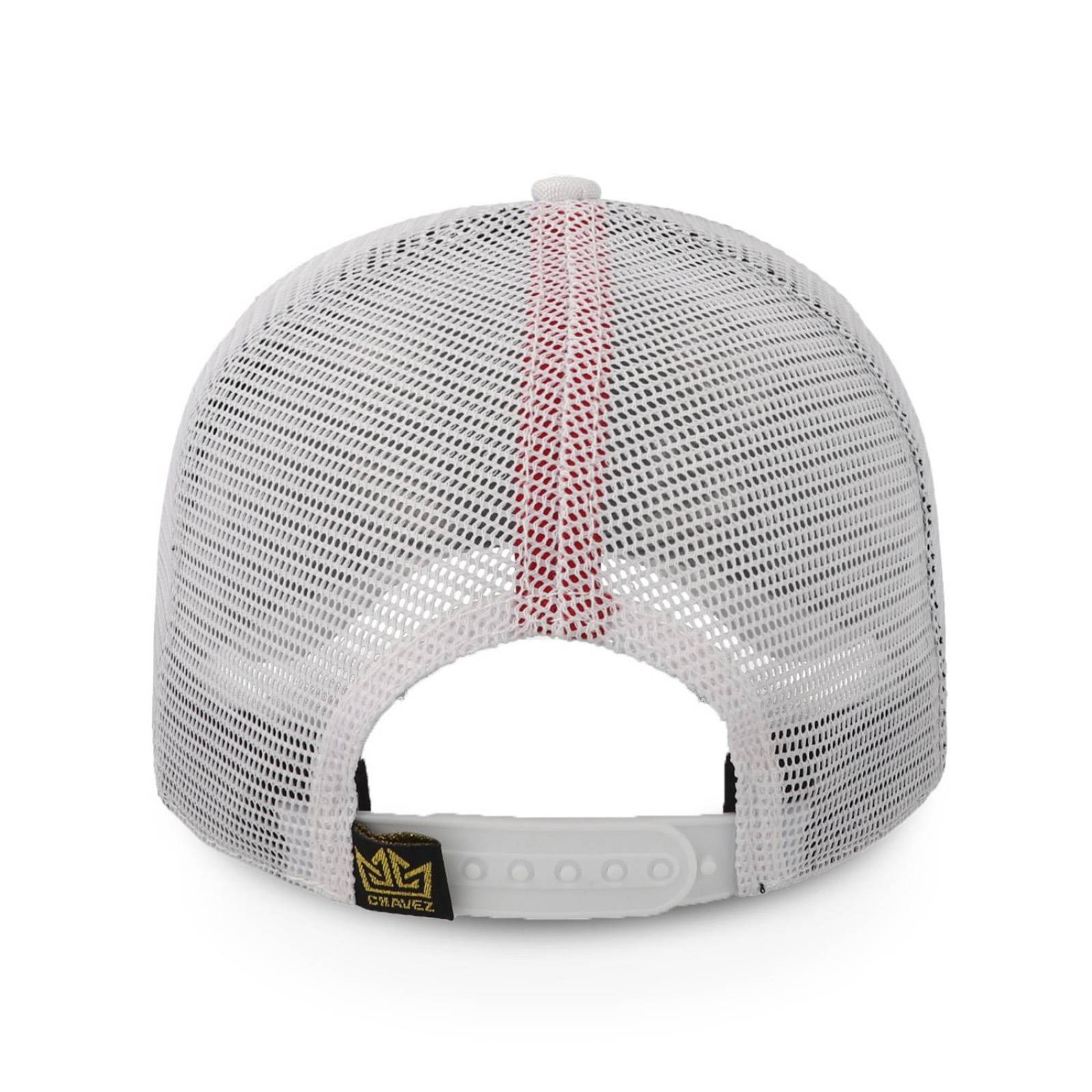 Gorra All In Chavez Golden Curva Trucker Blanca Unitalla 