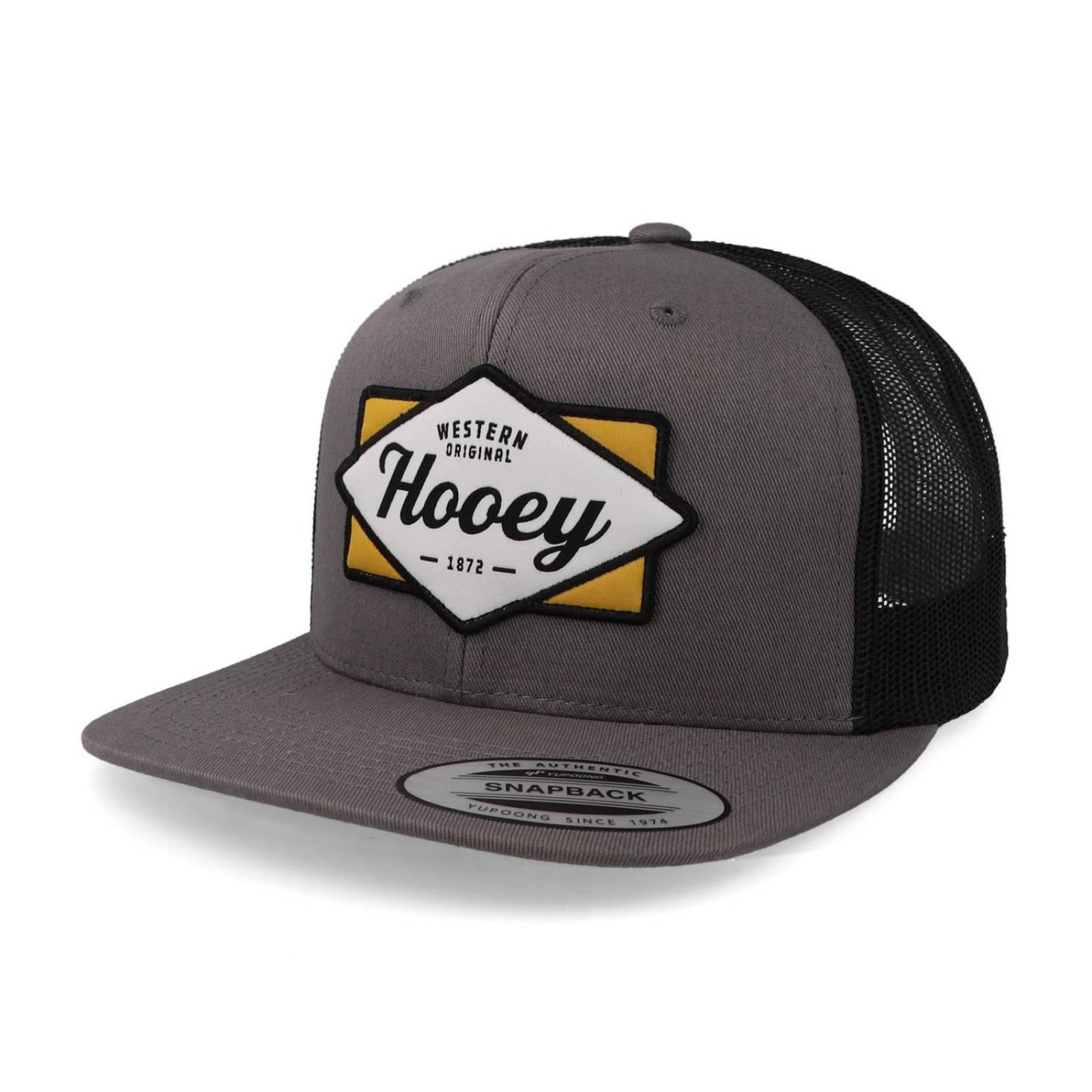 Gorra Hooey Diamond 6 Panel Trucker With Patch Gris Unitalla 