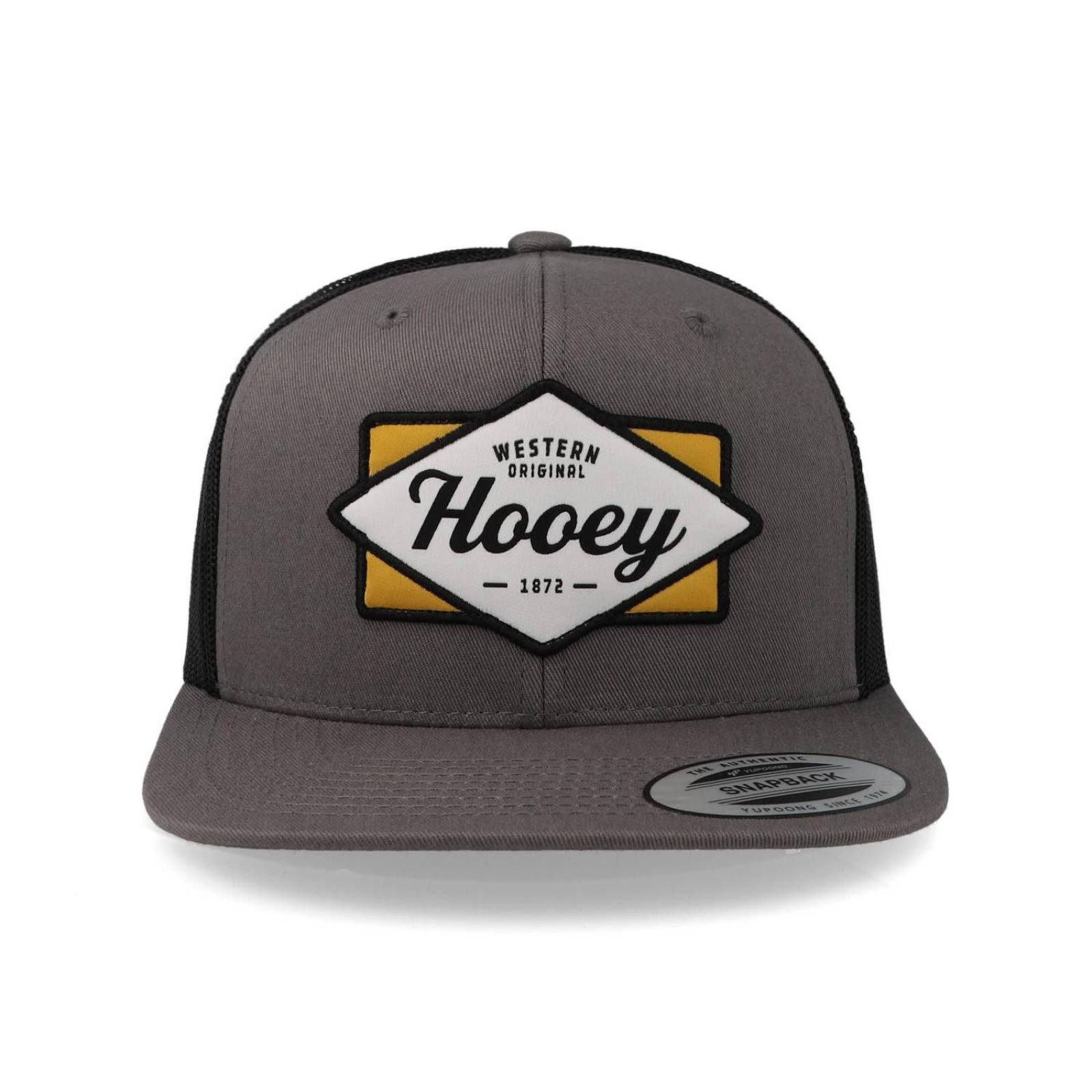 Gorra Hooey Diamond 6 Panel Trucker With Patch Gris Unitalla 