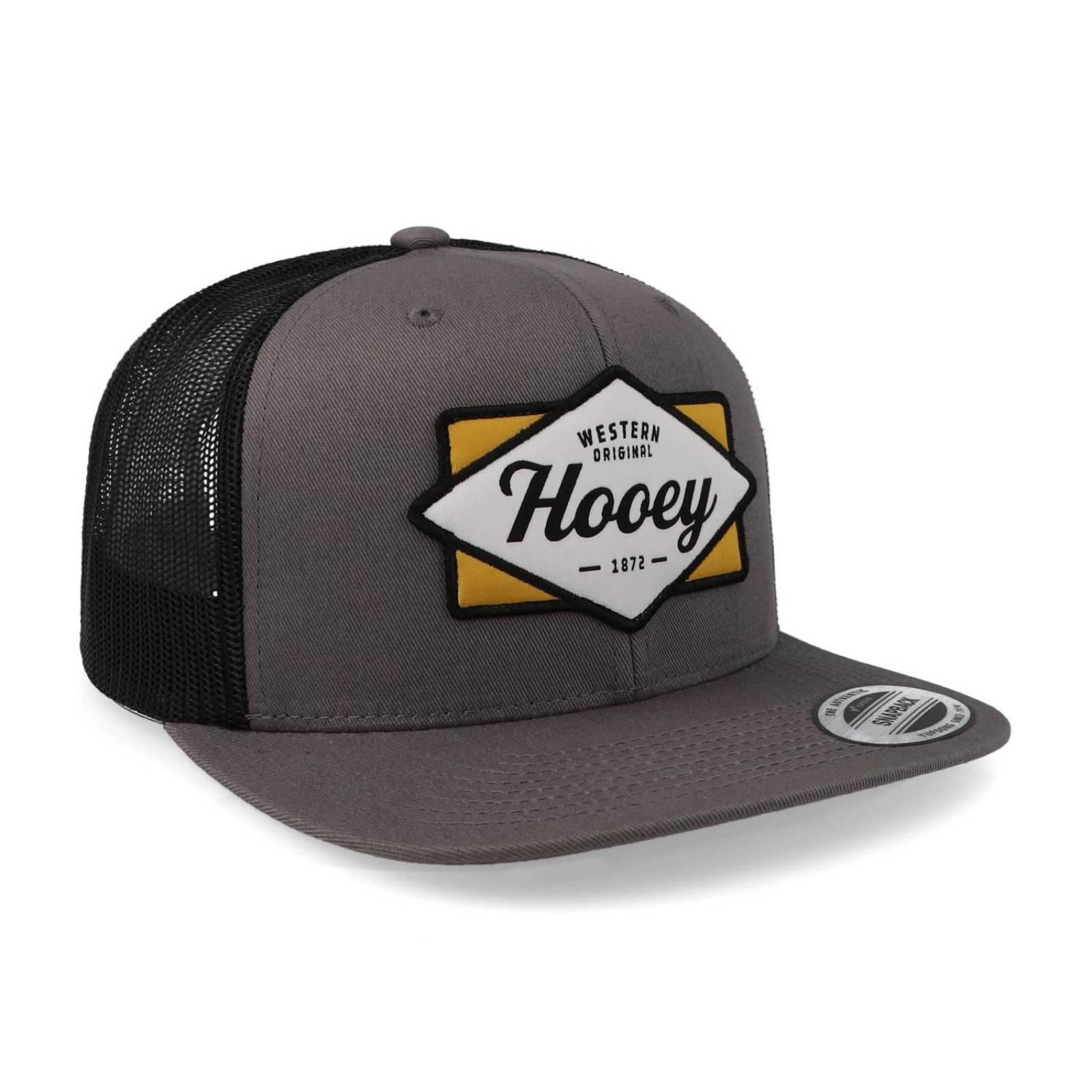 Gorra Hooey Diamond 6 Panel Trucker With Patch Gris Unitalla 