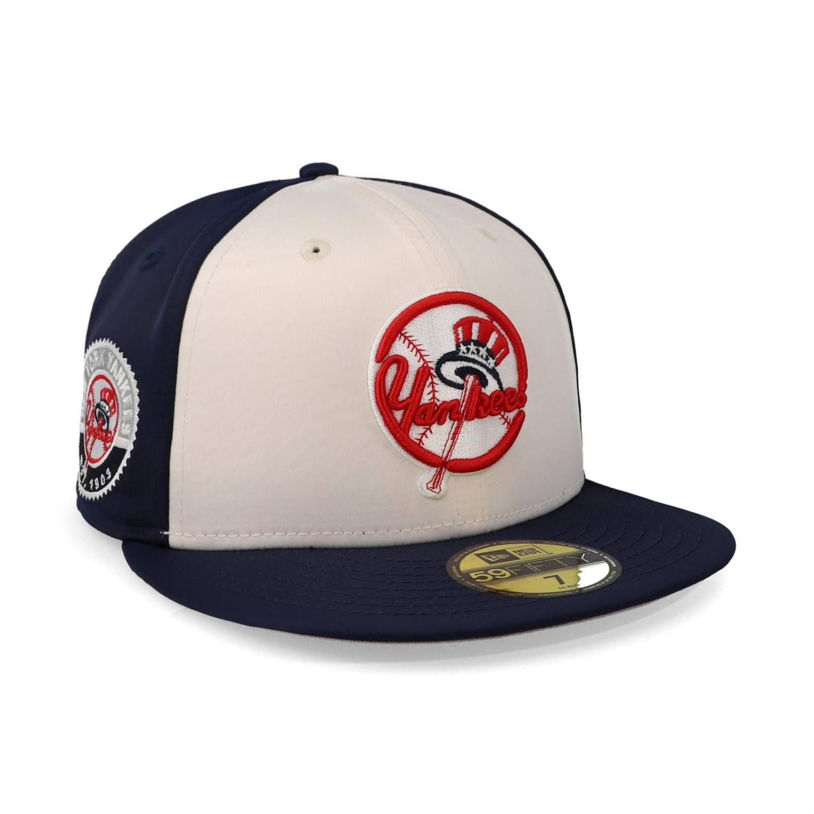 Gorra New Era 59 Fifty Satin MLB E3 Yankies Tph Azul Marino Cerrada